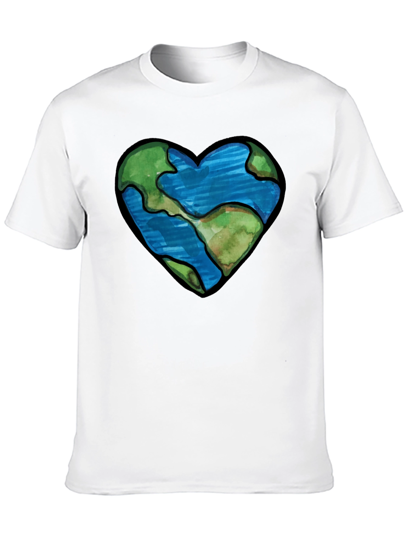 Black Earth Heart Graphic Tee - Black view 10
