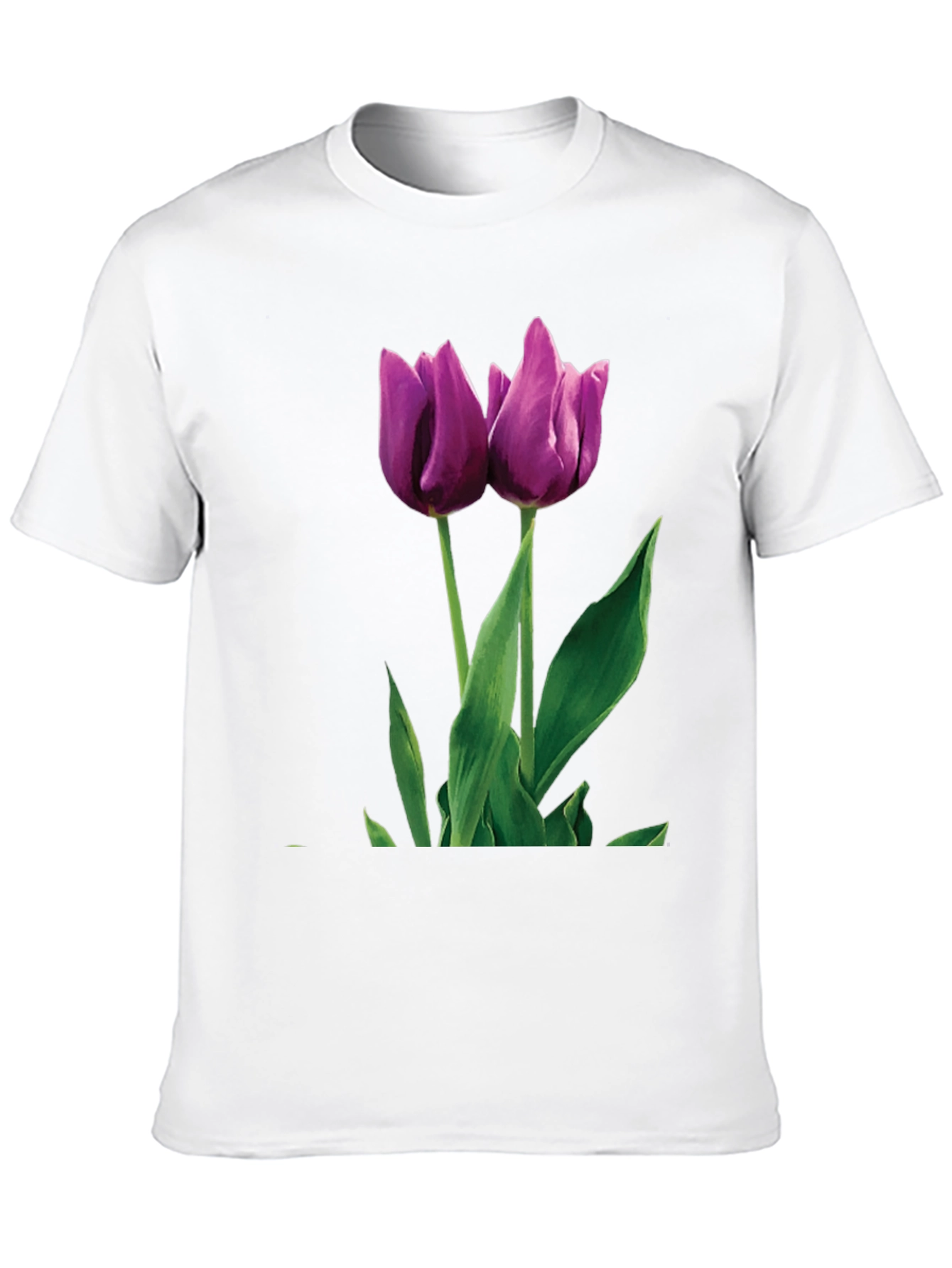Black Tulip Graphic T-Shirt - Black Cotton Blend view 10