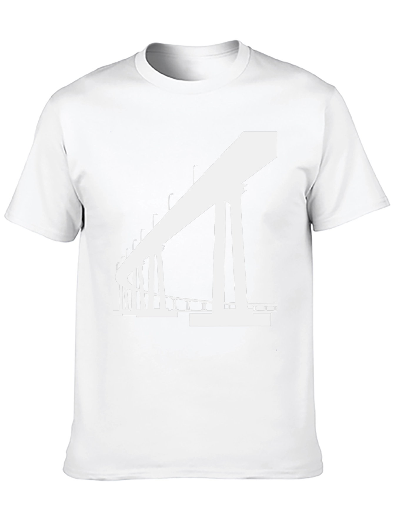 Black Modern Bridge Graphic Tee - Black Cotton T-Shirt view 10