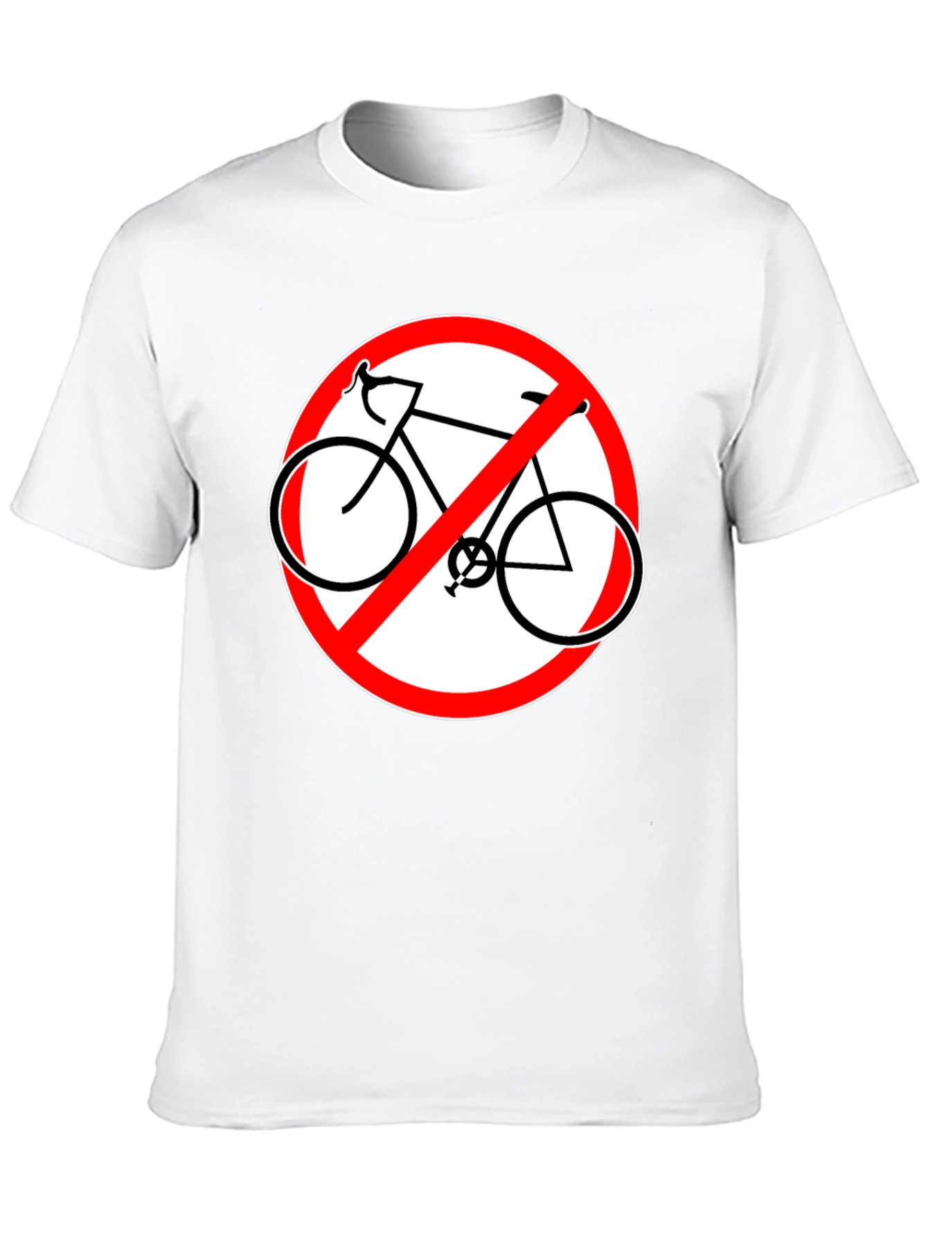 Black No Bicycles Allowed Graphic Black T-Shirt view 10