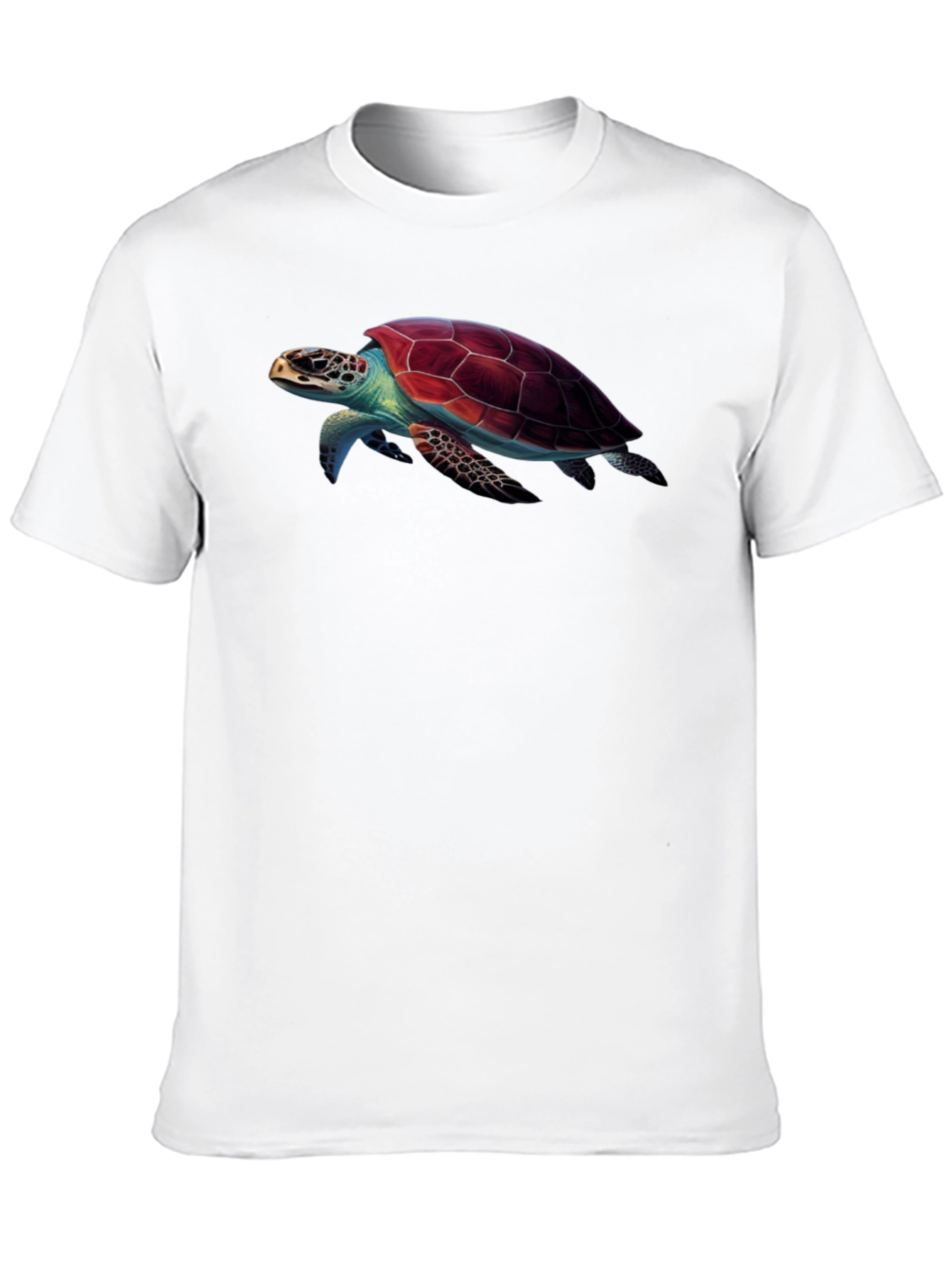 Black Sea Turtle Graphic Print Black T-Shirt view 10