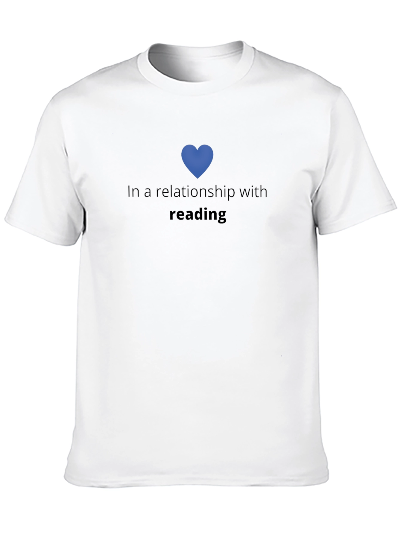Black Reading Lover T-Shirt - In A Relationship With Reading view 10