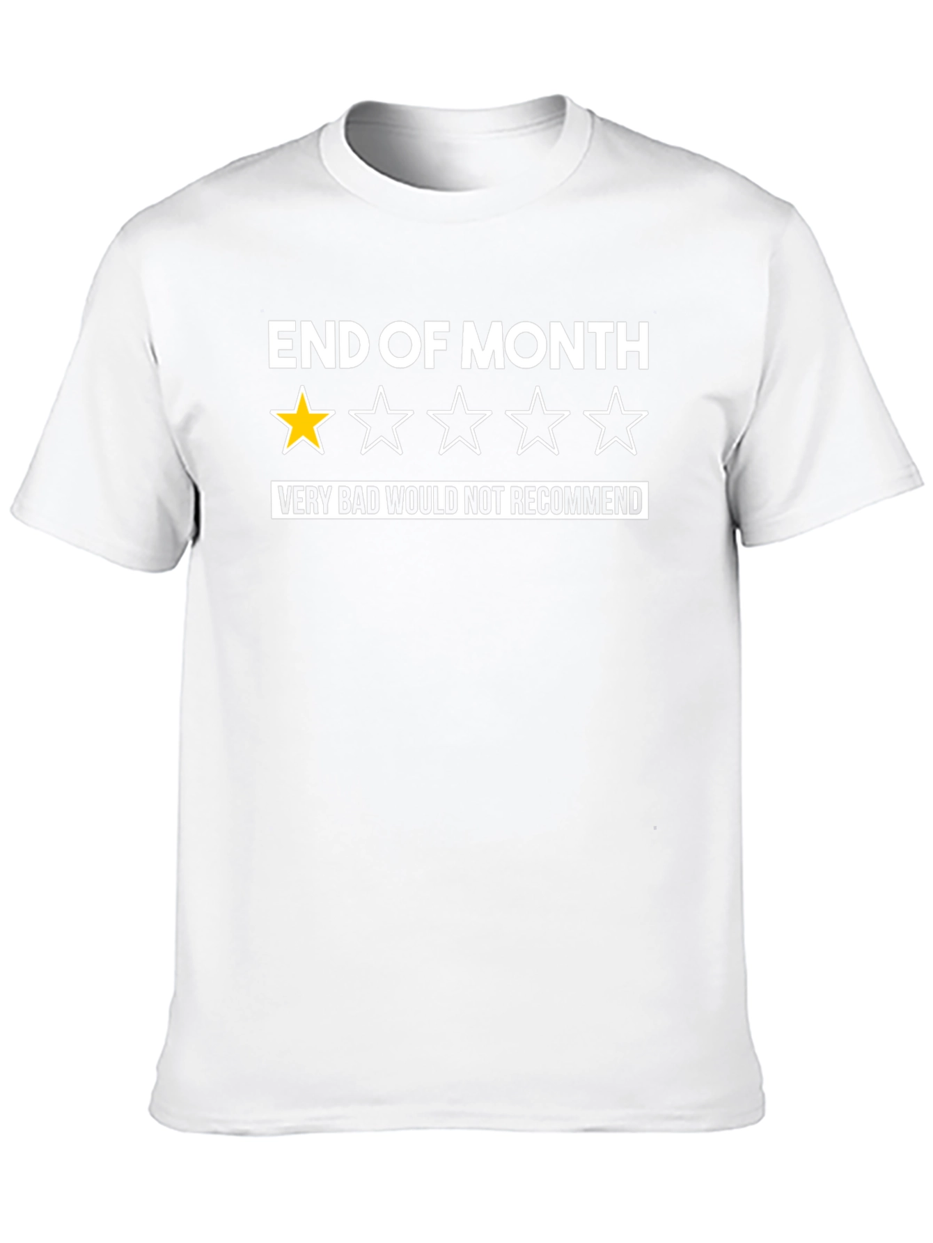 Black End of Month Funny Graphic T-Shirt - Poor Rating view 10