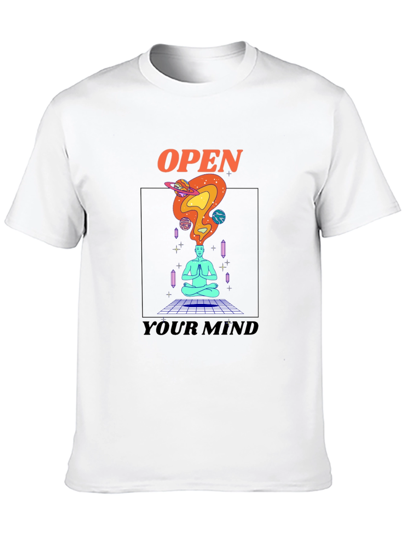 Black Open Your Mind Graphic T-Shirt - Black Tee view 10