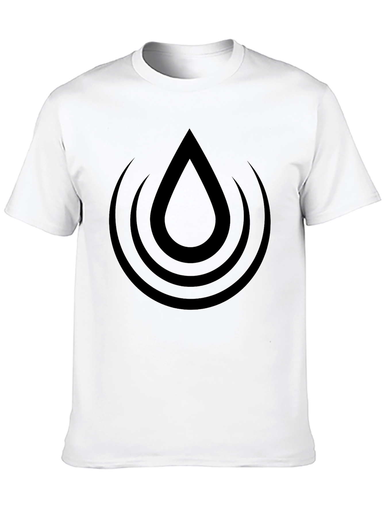 Black Black T-Shirt with Water Drop Design view 10