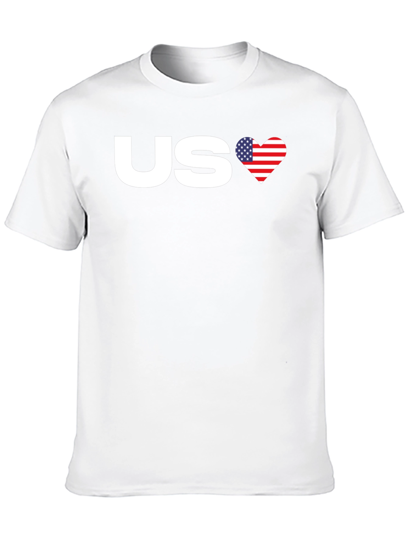 Black US Flag Heart Graphic Tee - Patriotic Pride view 10