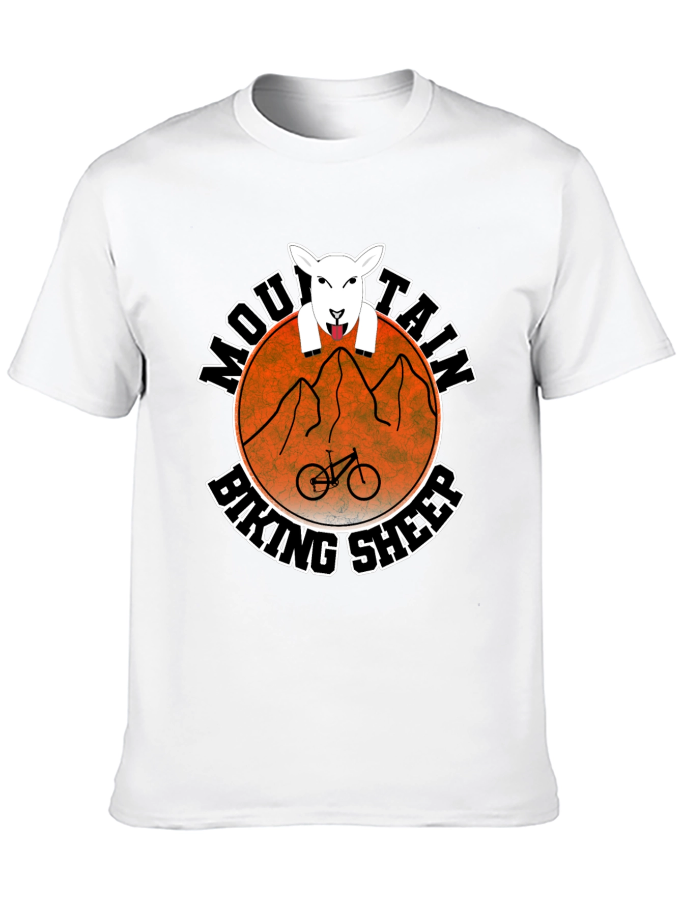 Black Mountain Biking Sheep Graphic Tee view 10