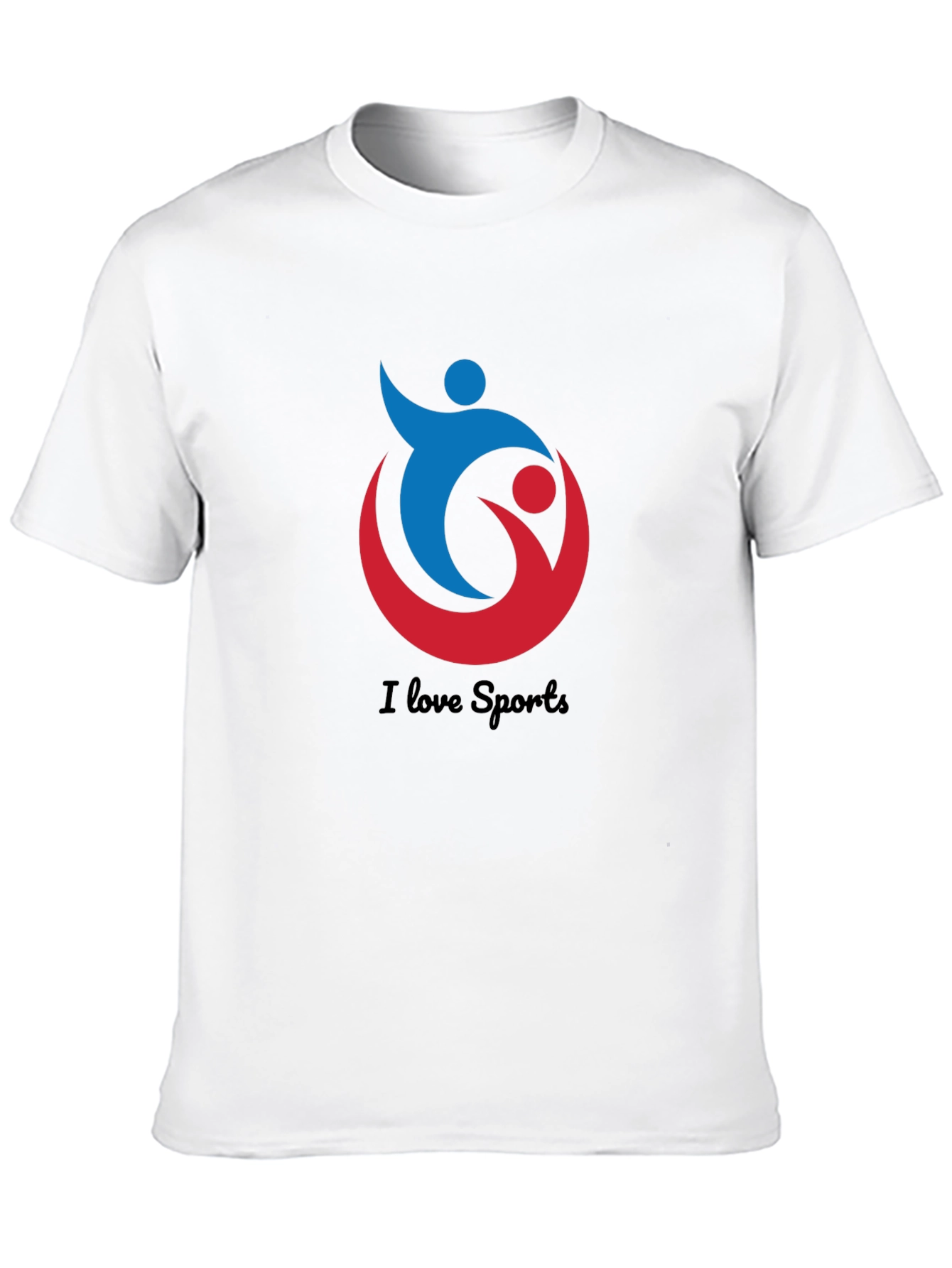 Black I Love Sports Graphic Black T-Shirt view 10