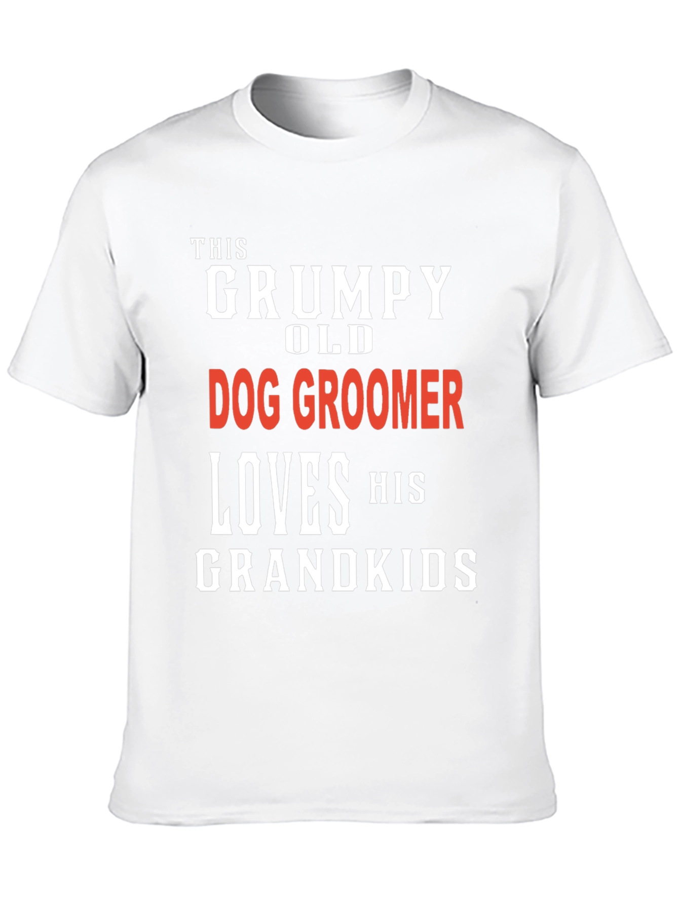 Black Grumpy Old Dog Groomer T-Shirt - Grandkids Love view 10