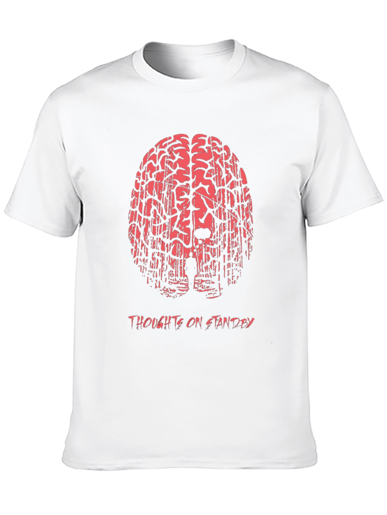 Black Thoughts on Standby Graphic Print T-Shirt view 10