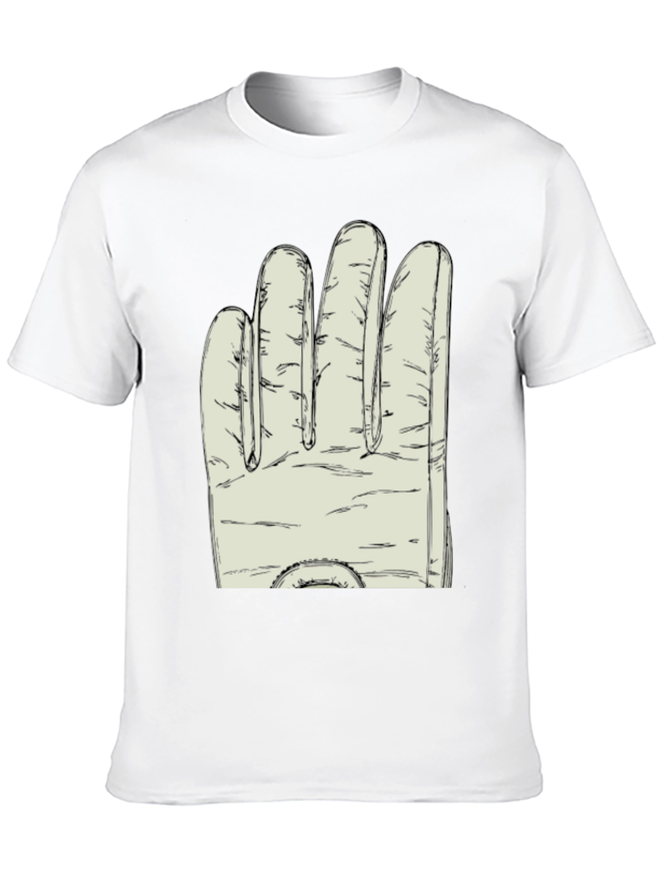 Black Novelty Glove Graphic T-Shirt - Soft Cotton Blend view 10