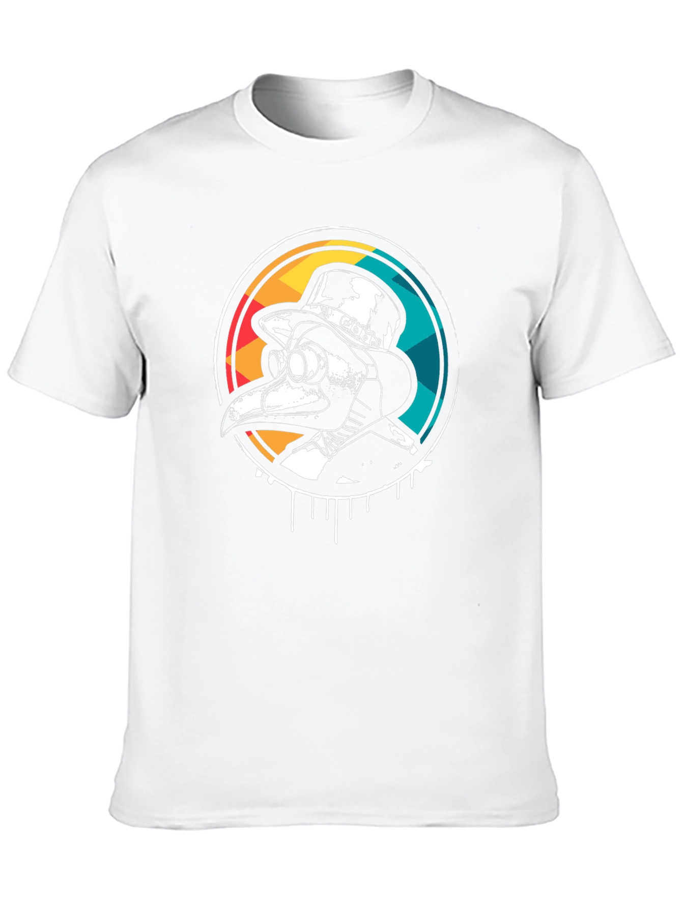 Black Plague Doctor Retro T-Shirt view 10