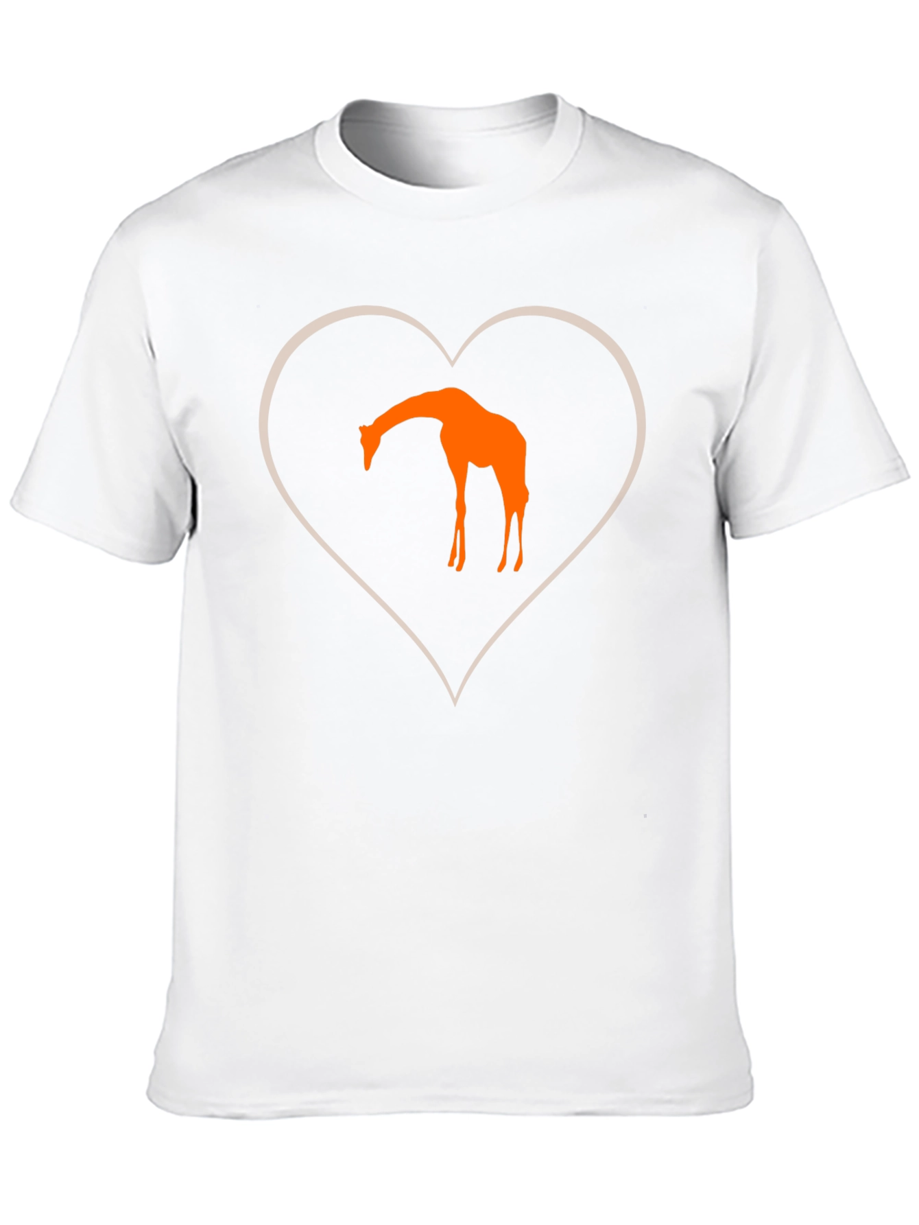 Black Giraffe Heart Graphic Tee - Unique Design view 10