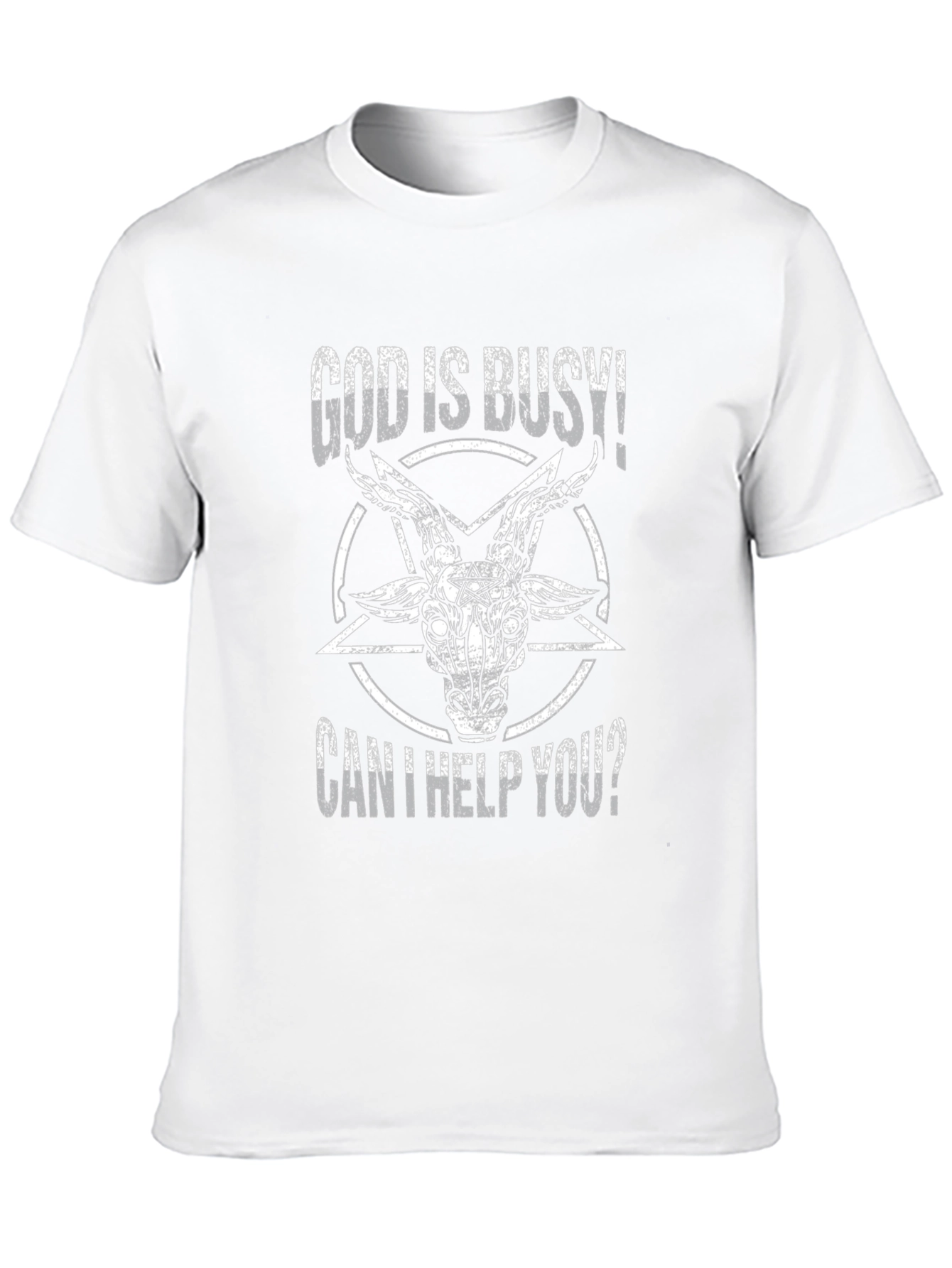 Black God is Busy Satanic Goat Graphic T-Shirt view 10