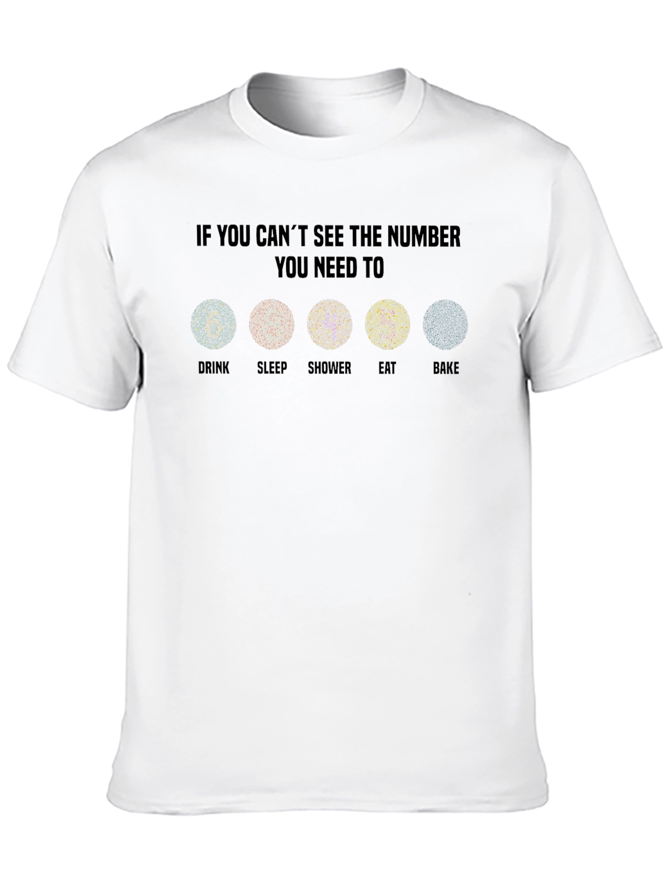 Black Color Blindness T-Shirt Funny Ishihara Test view 10