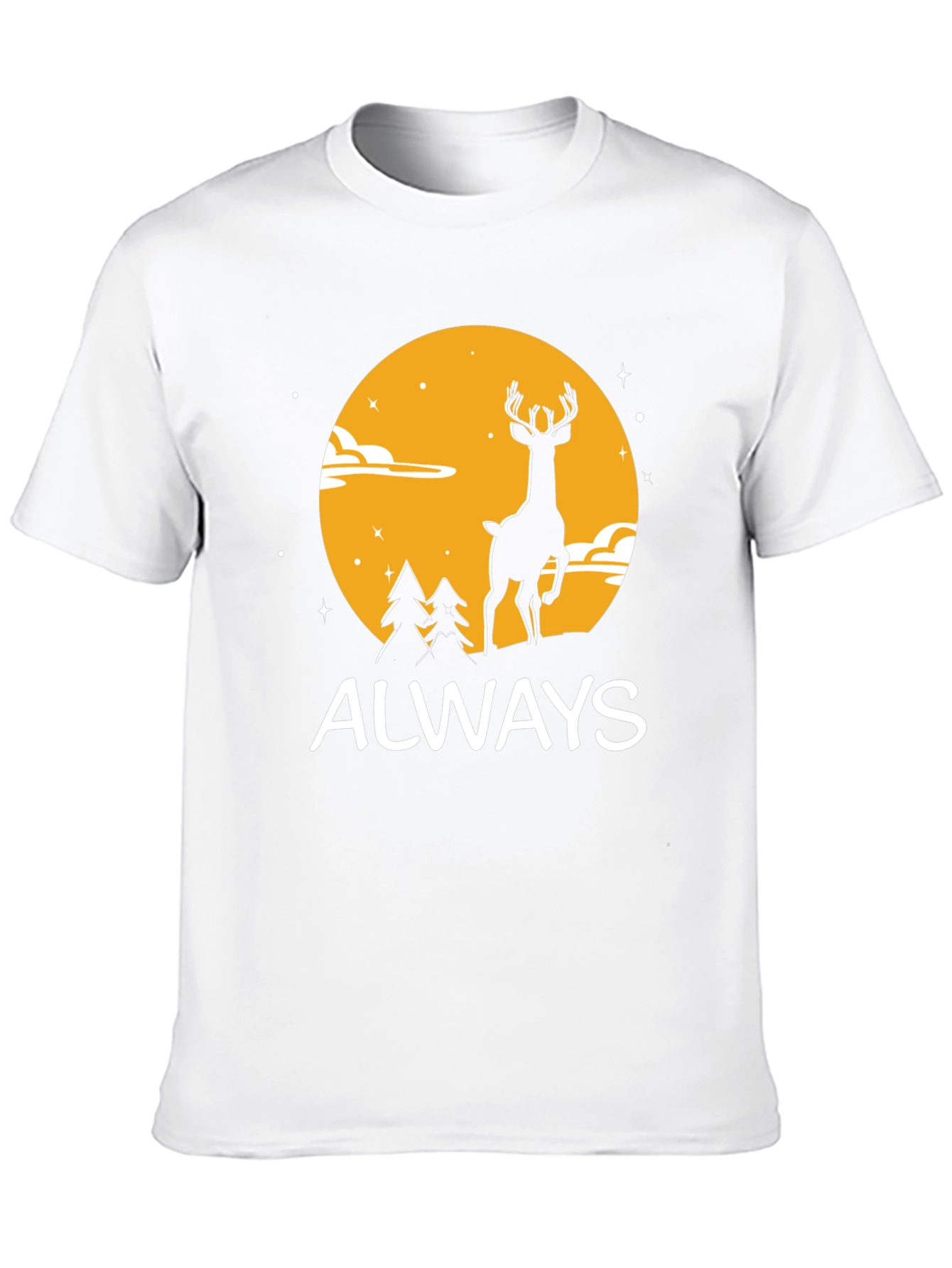 Black Always Deer Graphic Tee - Black T-Shirt view 10