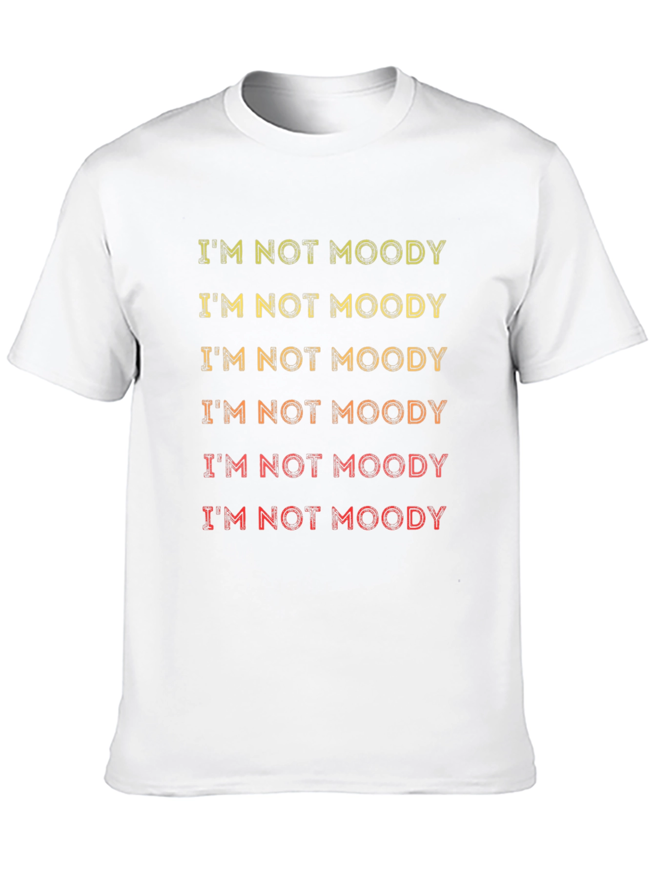 Black I'm Not Moody T-Shirt - Funny Slogan Tee view 10