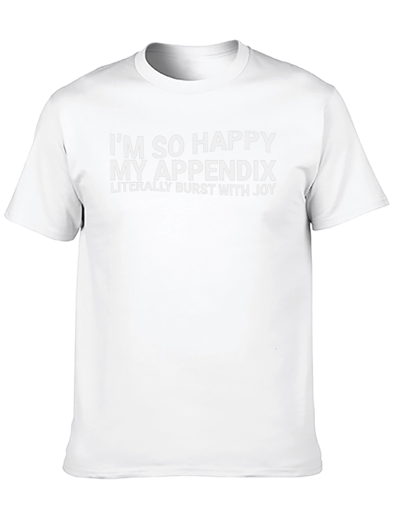 Black Funny 'Appendix Burst With Joy' Black T-Shirt view 10