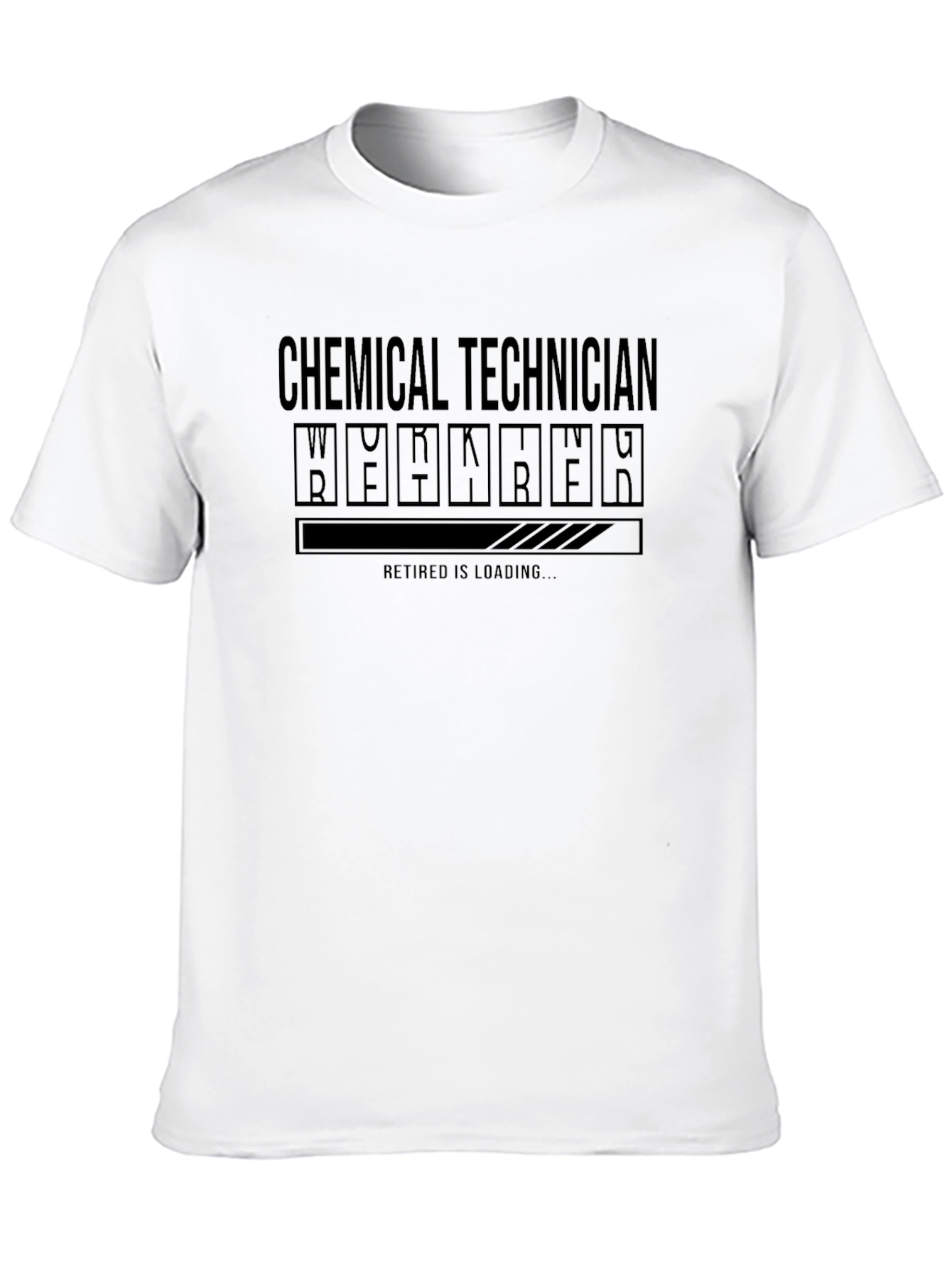 Black Chemical Technician Retirement Loading T-Shirt view 10
