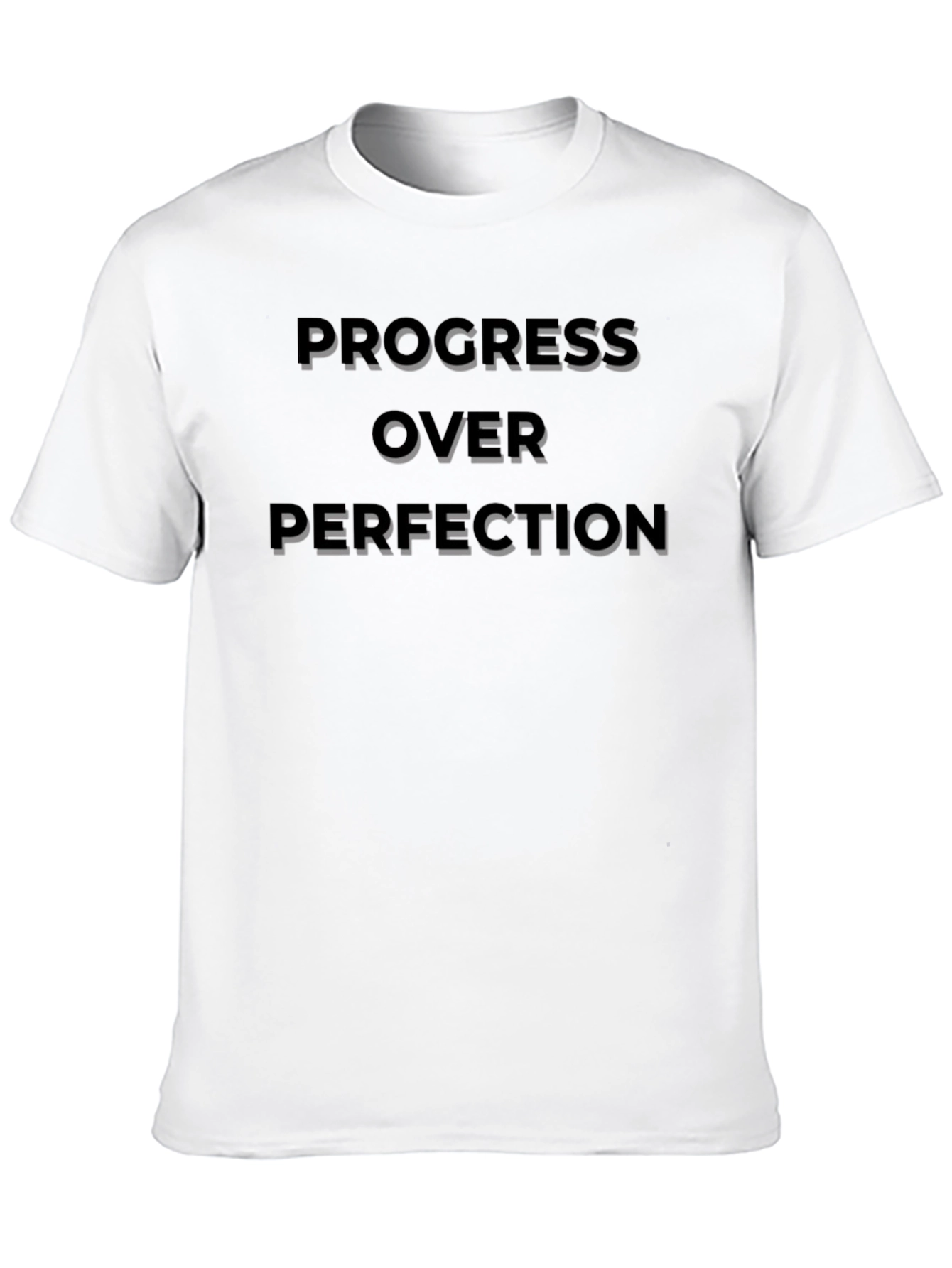 Black Progress Over Perfection T-Shirt view 10