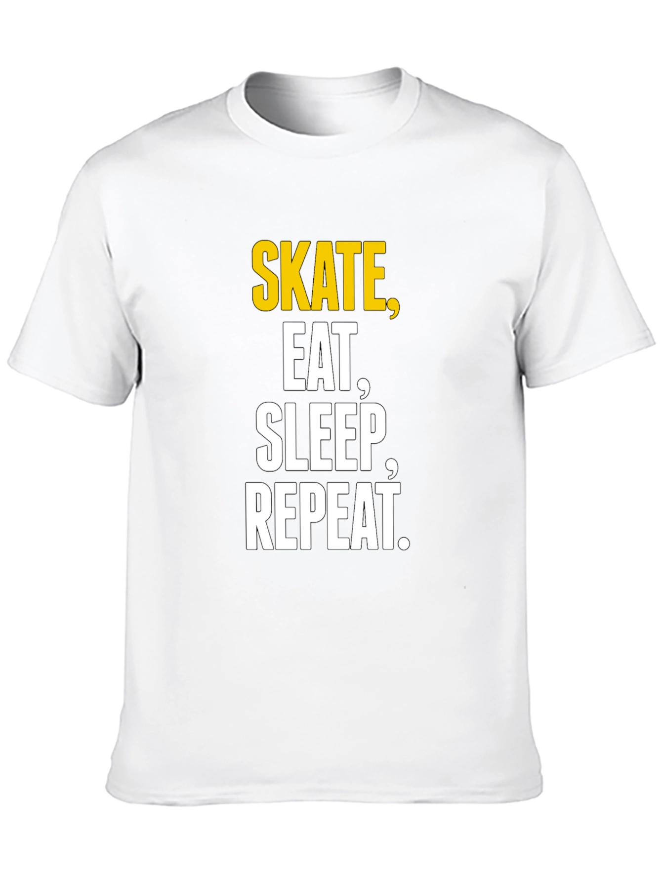Black Skate Eat Sleep Repeat Graphic T-Shirt - Black Cotton Tee view 10