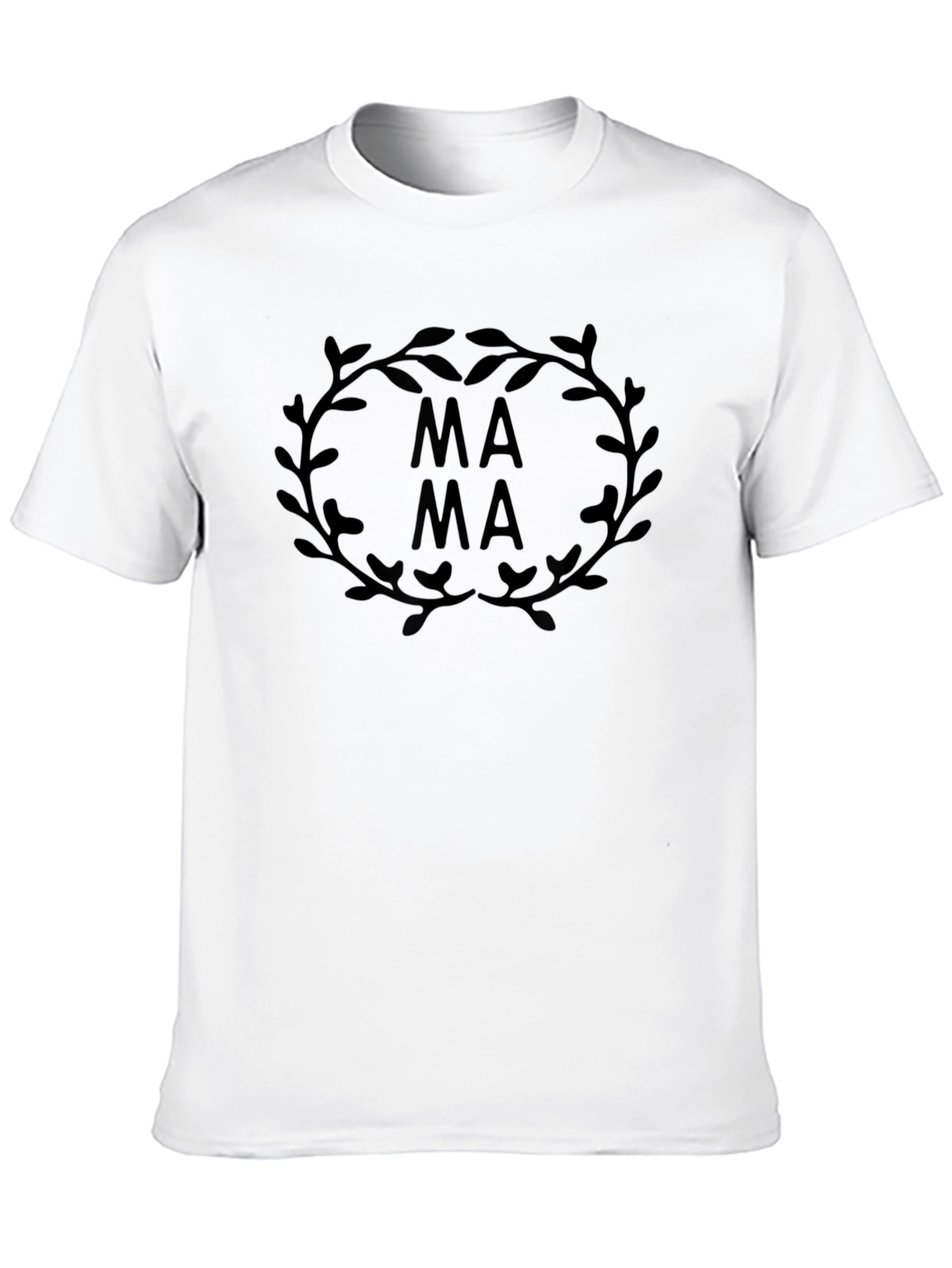 Black Mama Wreath Black T-Shirt view 10