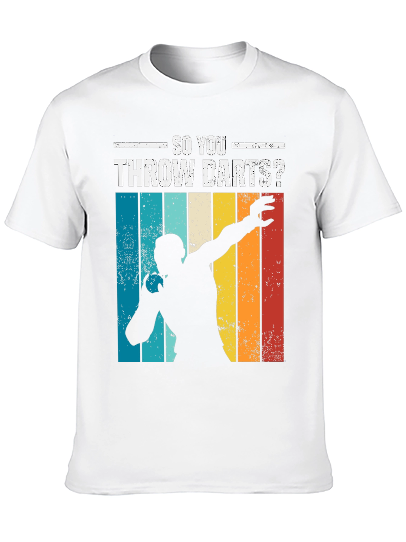 Black So You Throw Darts? Retro Style T-Shirt view 10