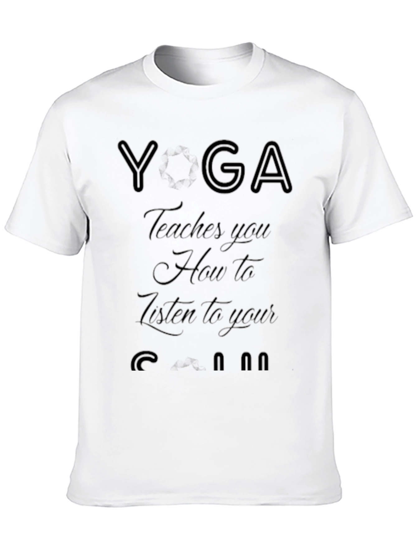 Black Yoga Tee: Teaches You How to Listen view 10