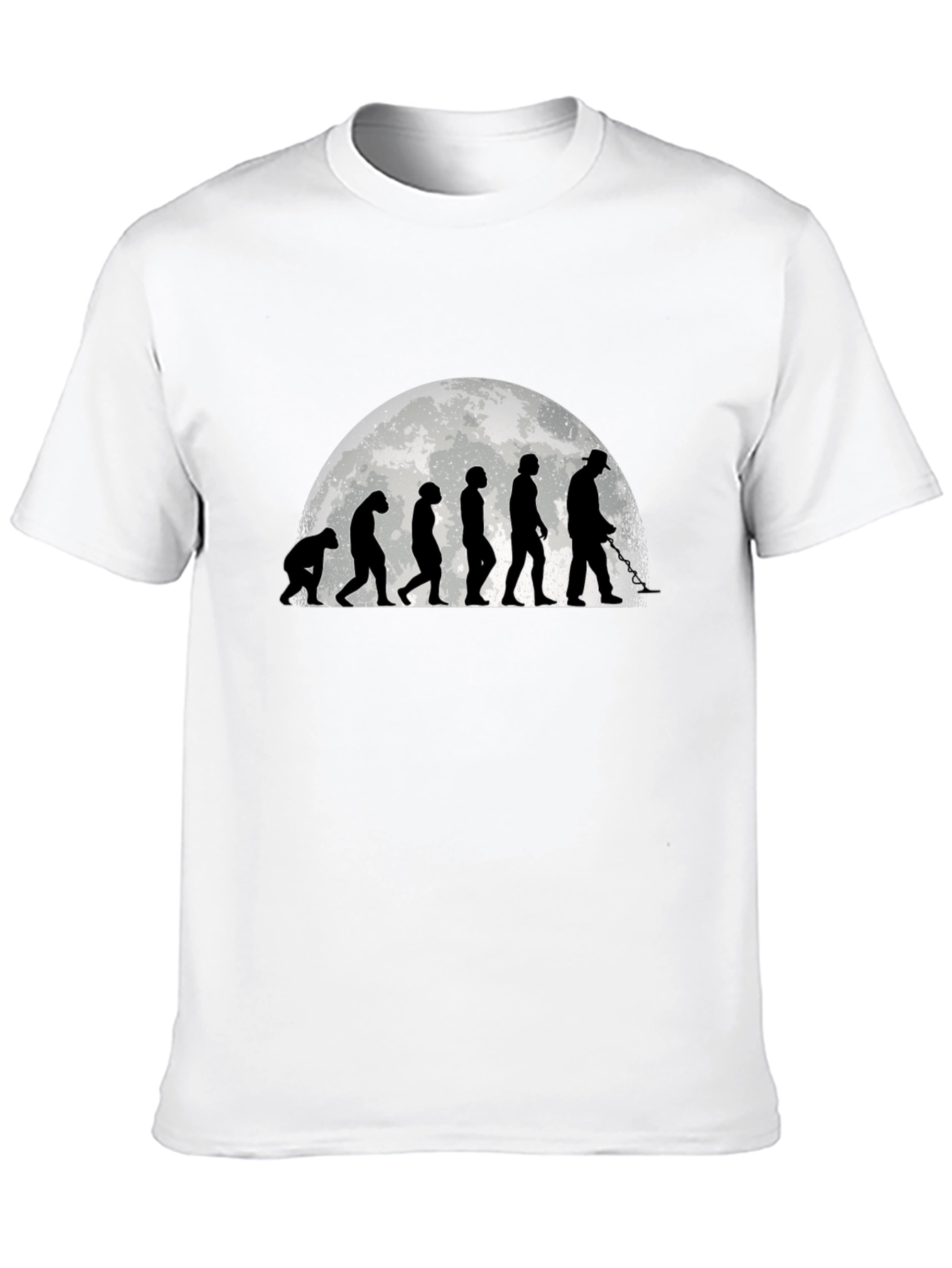 Black Evolution of Man Metal Detecting T-Shirt view 10