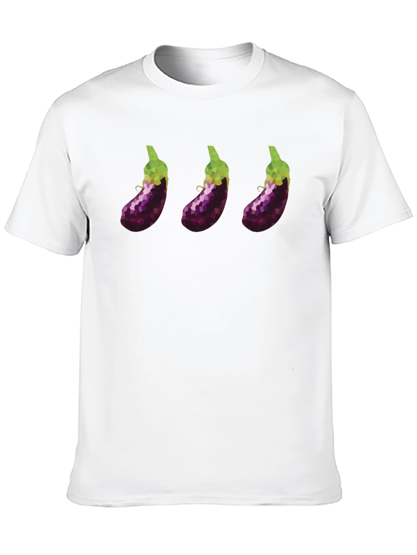 Eggplant Trio T-Shirt - Modern Graphic Tee - 10