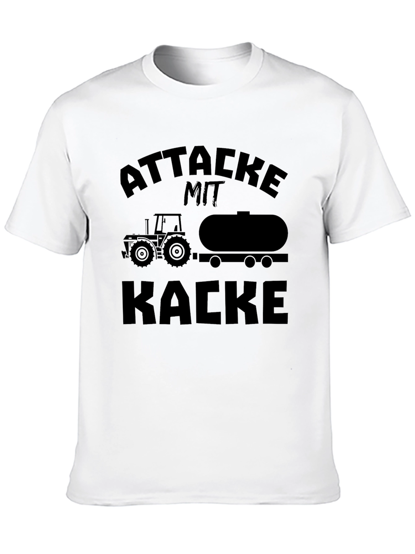 Black Attacke Mit Kacke Tractor T-Shirt view 10