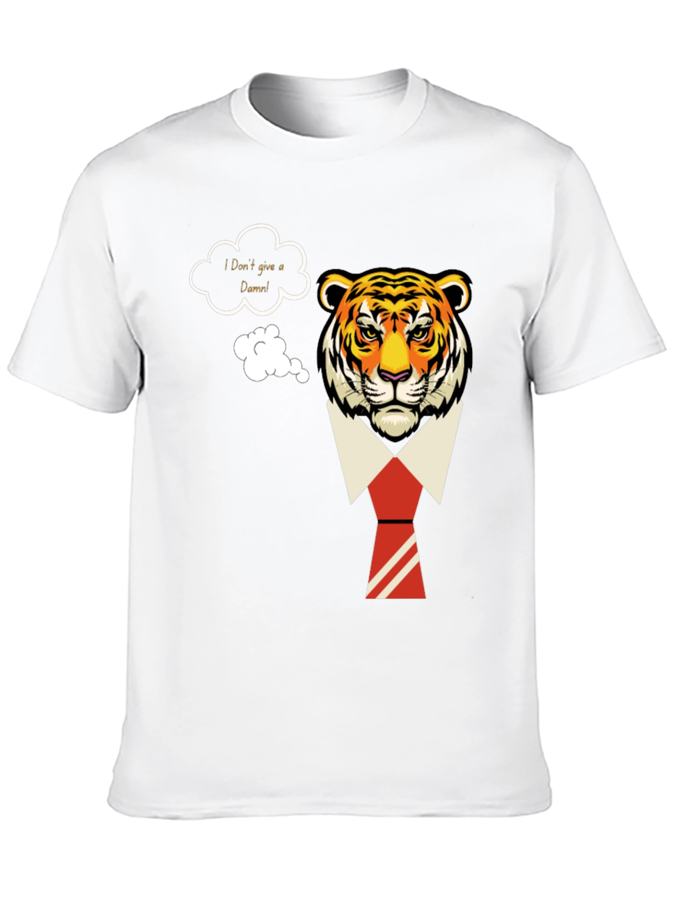 Black I Don't Give a Damn Tiger T-Shirt view 10