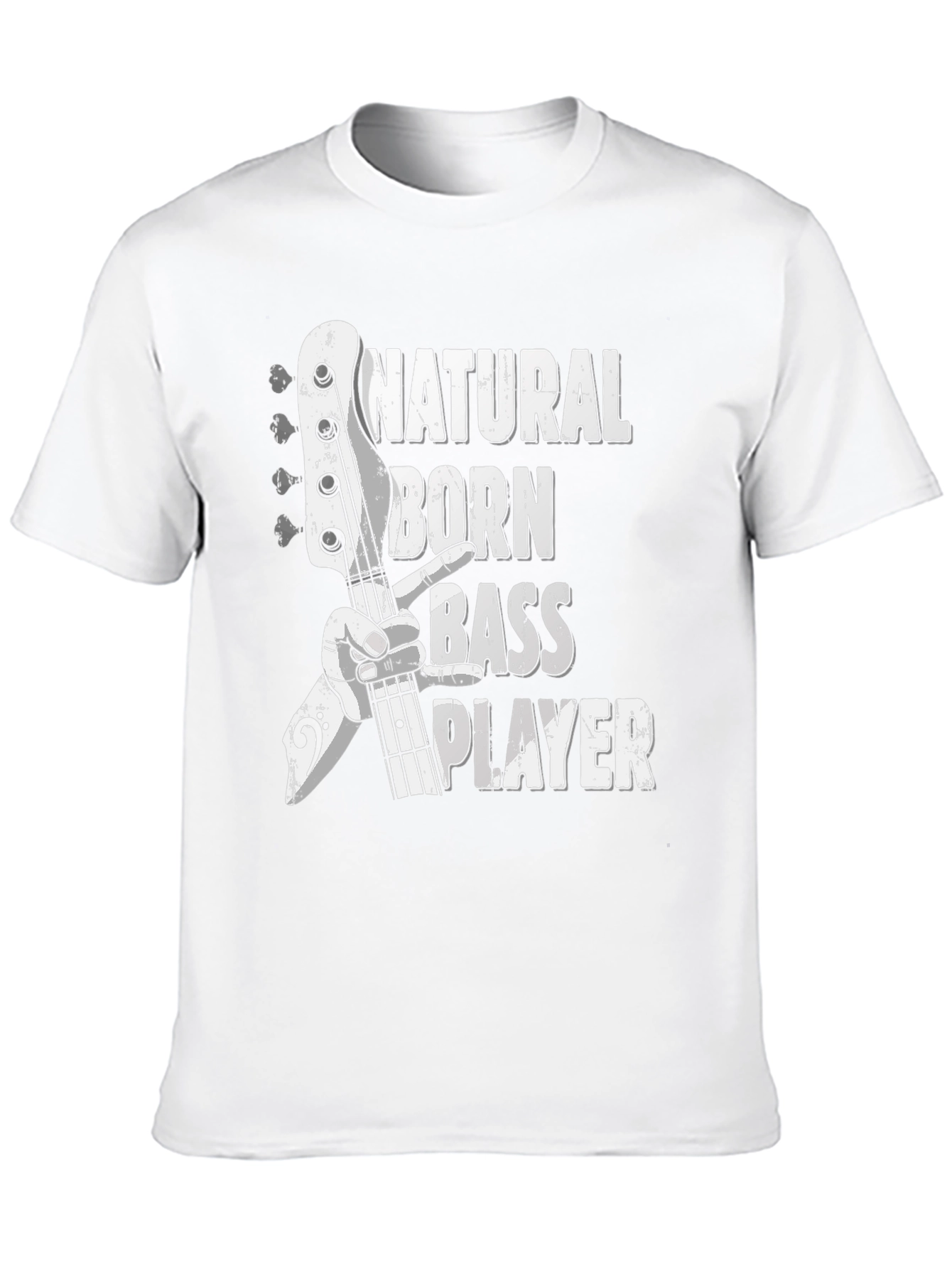 Black Natural Born Bass Player Graphic Tee view 10