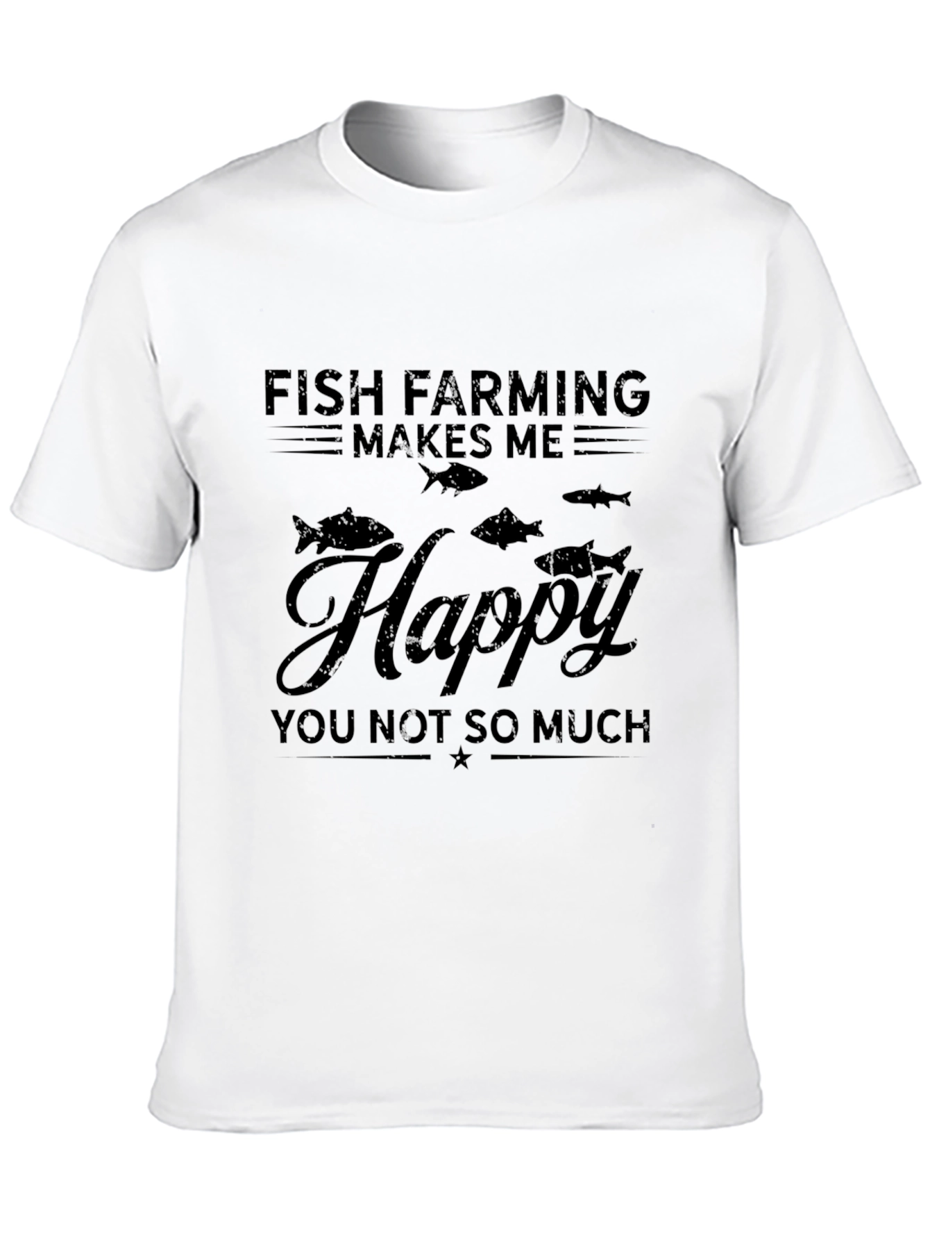 Black Fish Farming Makes Me Happy T-Shirt view 10