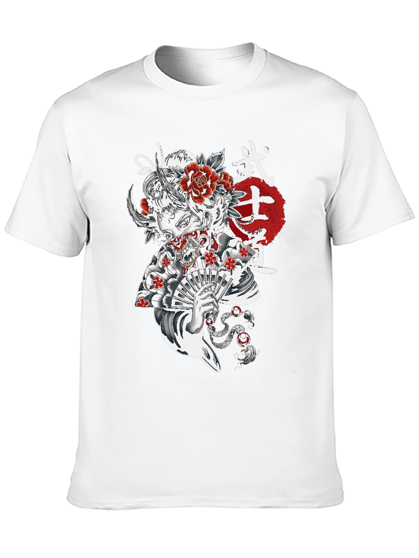 Black Japanese Geisha T-Shirt view 10