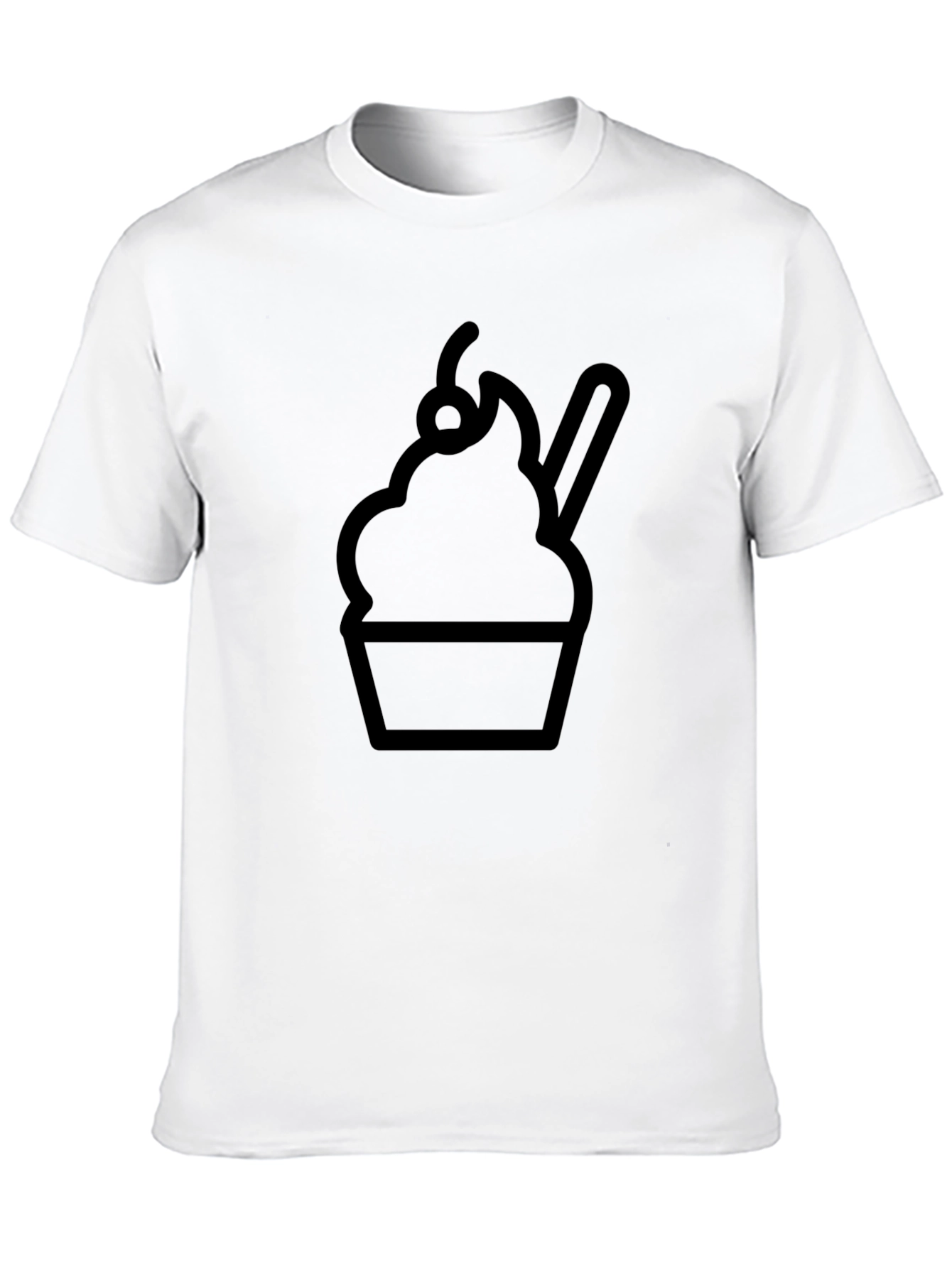 Black Cupcake Graphic Tee - Casual Black T-Shirt view 10