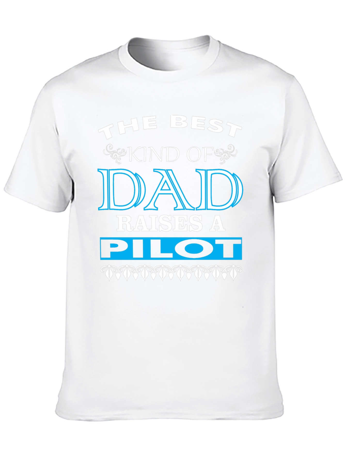 Black Best Dad Raises a Pilot Black T-Shirt view 10
