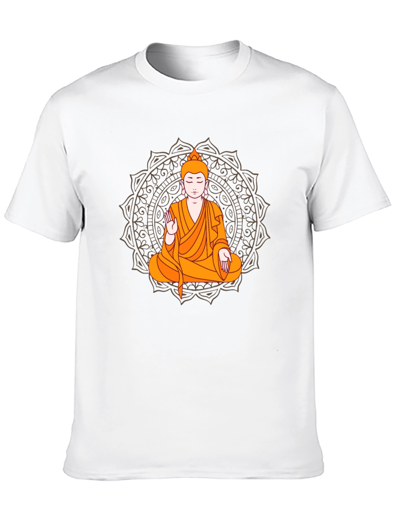 Black Buddha Mandala Graphic Tee - Meditate in Style view 10