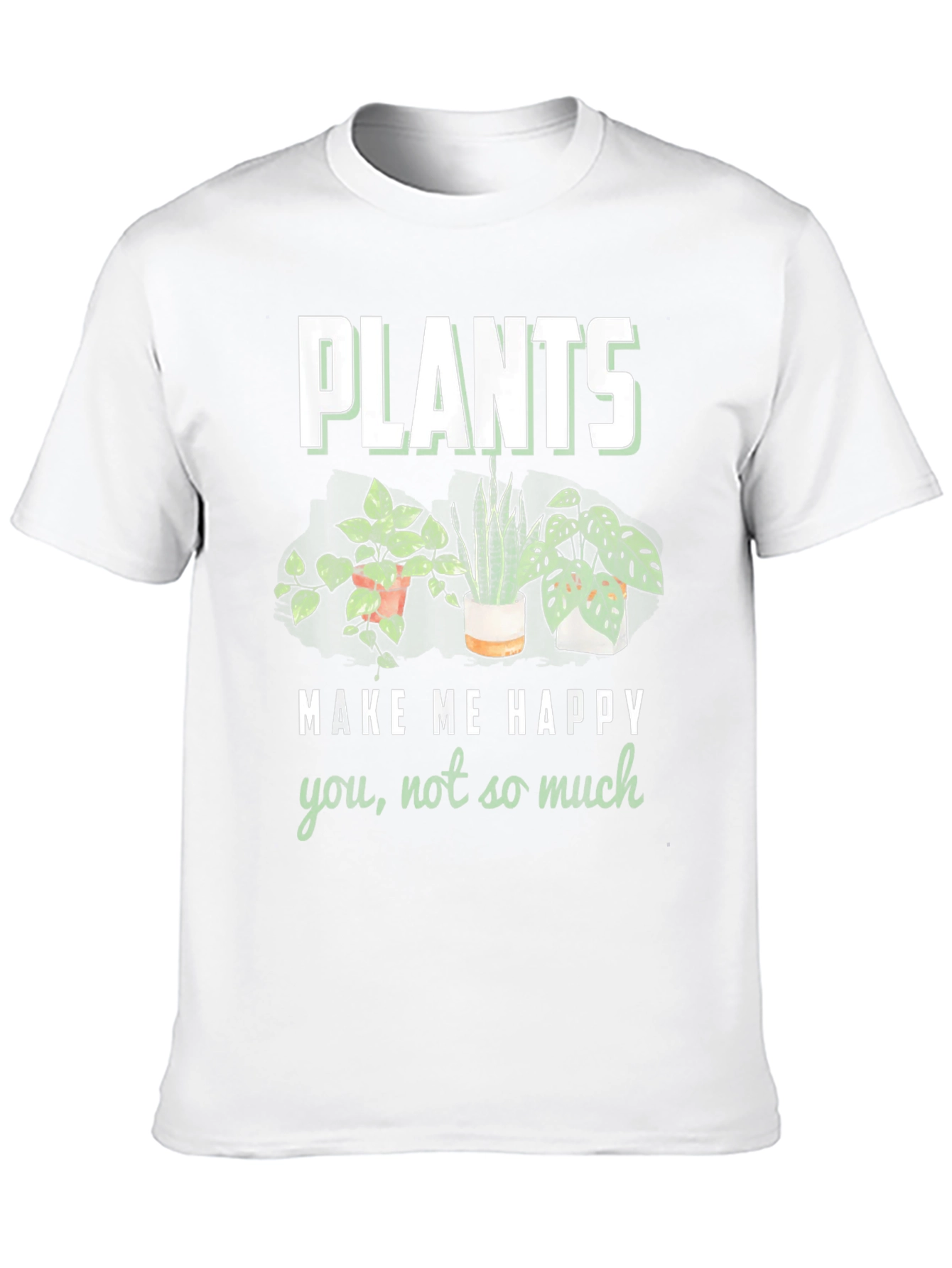 Black Plants Make Me Happy Graphic T-Shirt view 10