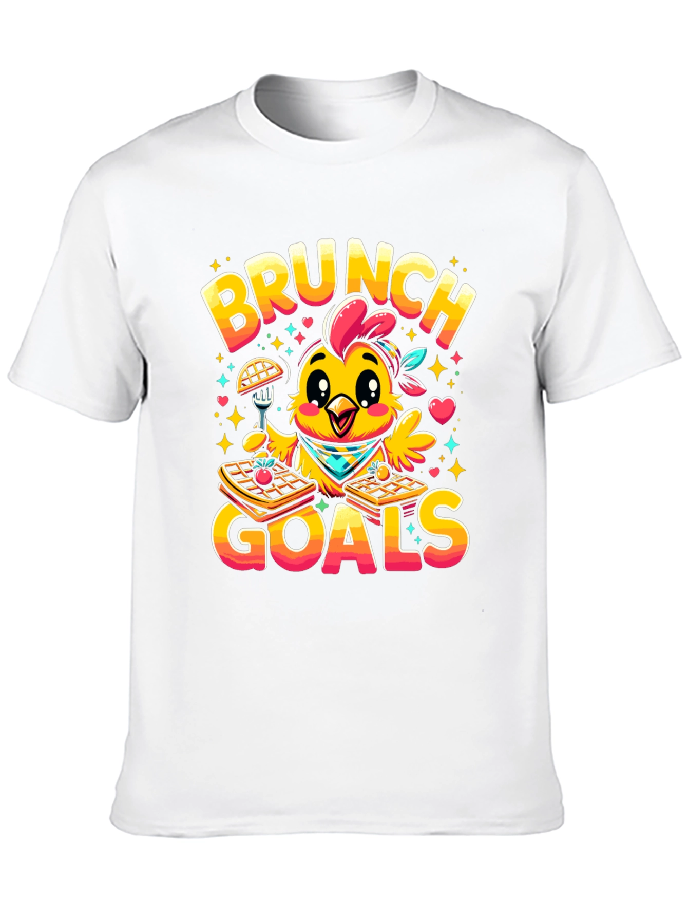 Black Brunch Goals Chicken Graphic Tee view 10