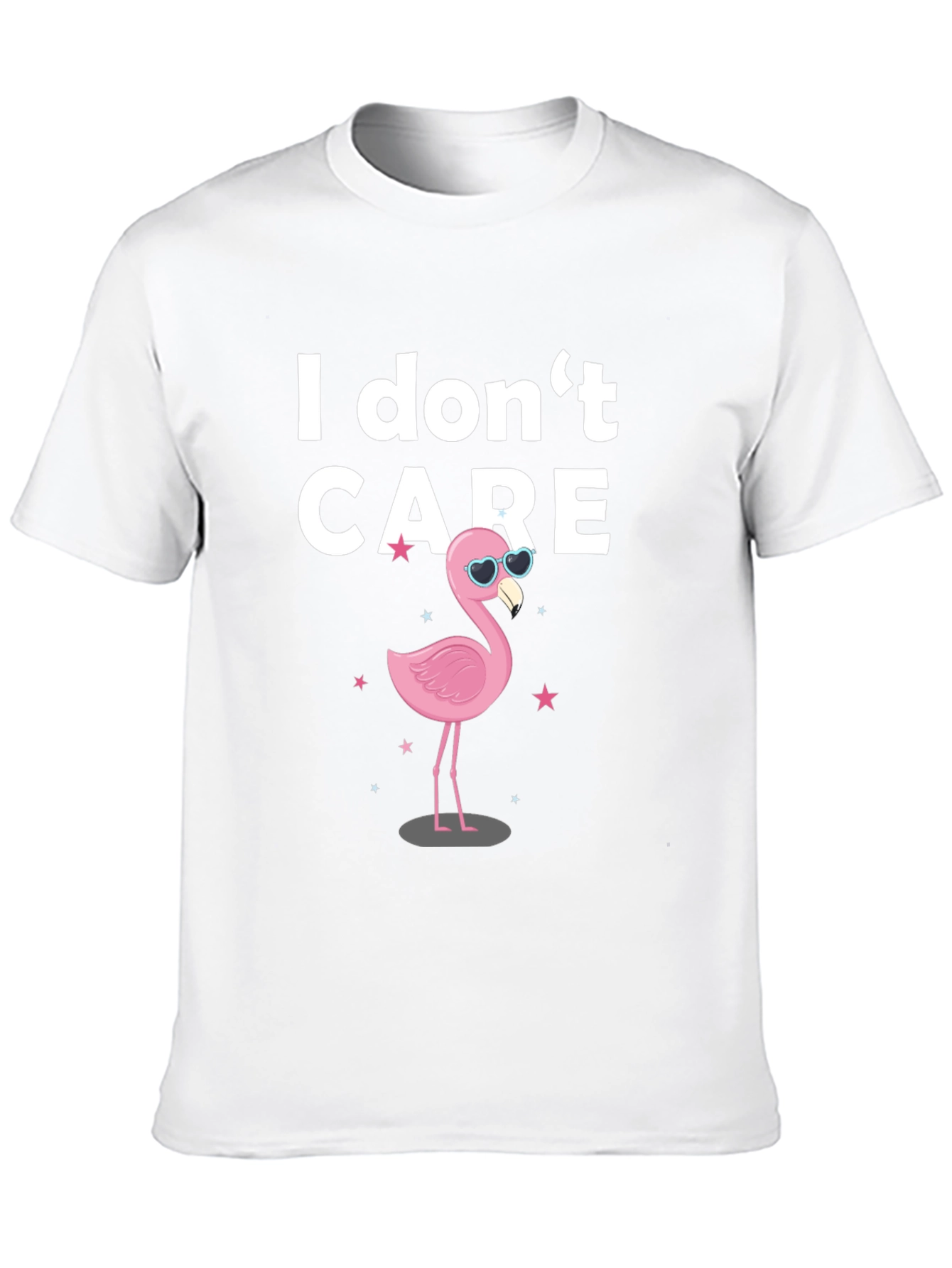 I Don't Care Flamingo T-Shirt - Quirky Graphic Tee - 10