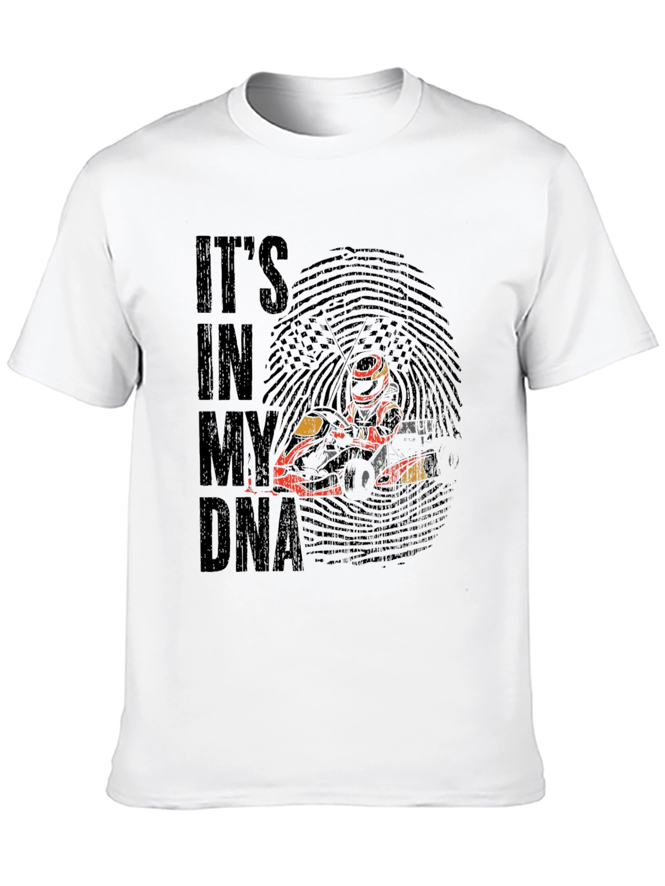 Black It's In My DNA Racing T-Shirt view 10