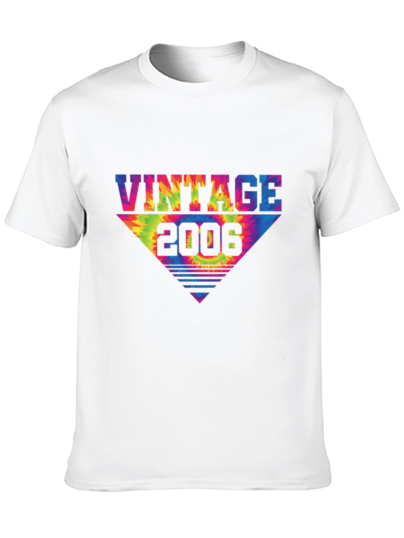 Black Vintage 2006 Tie-Dye Triangle Graphic T-Shirt view 10