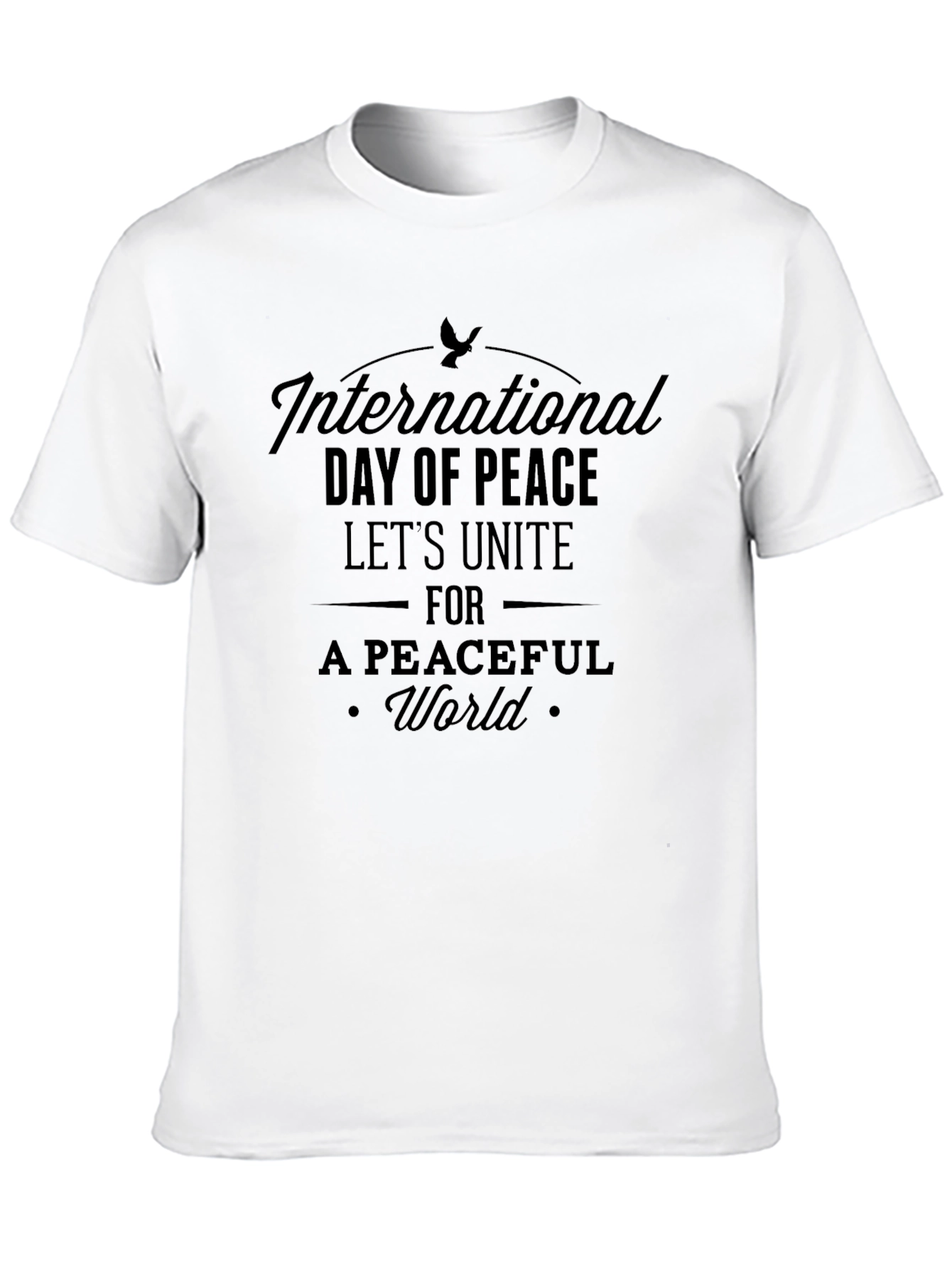 Black International Day of Peace T-Shirt view 10