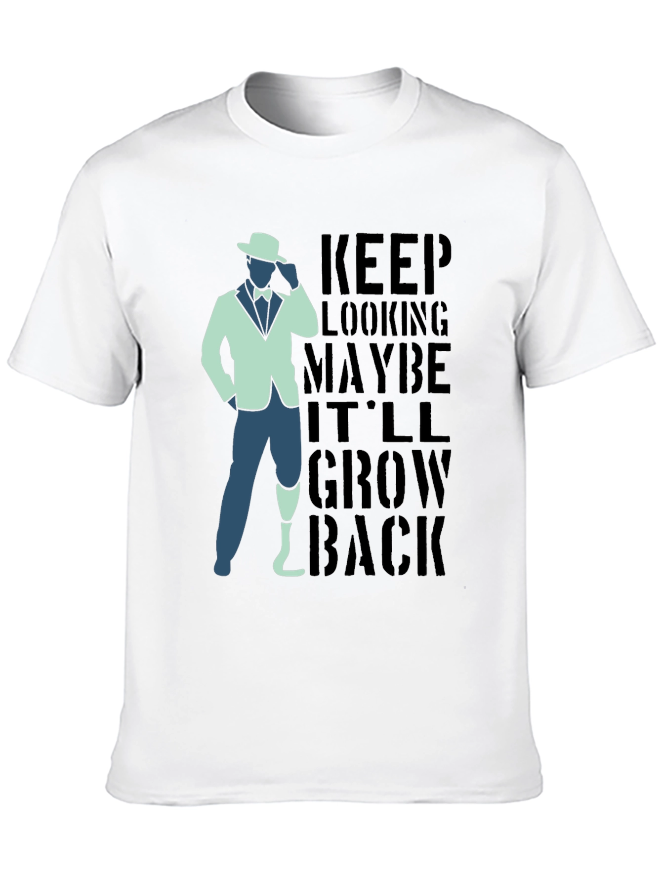 Black Keep Looking Humor Graphic T-Shirt view 10