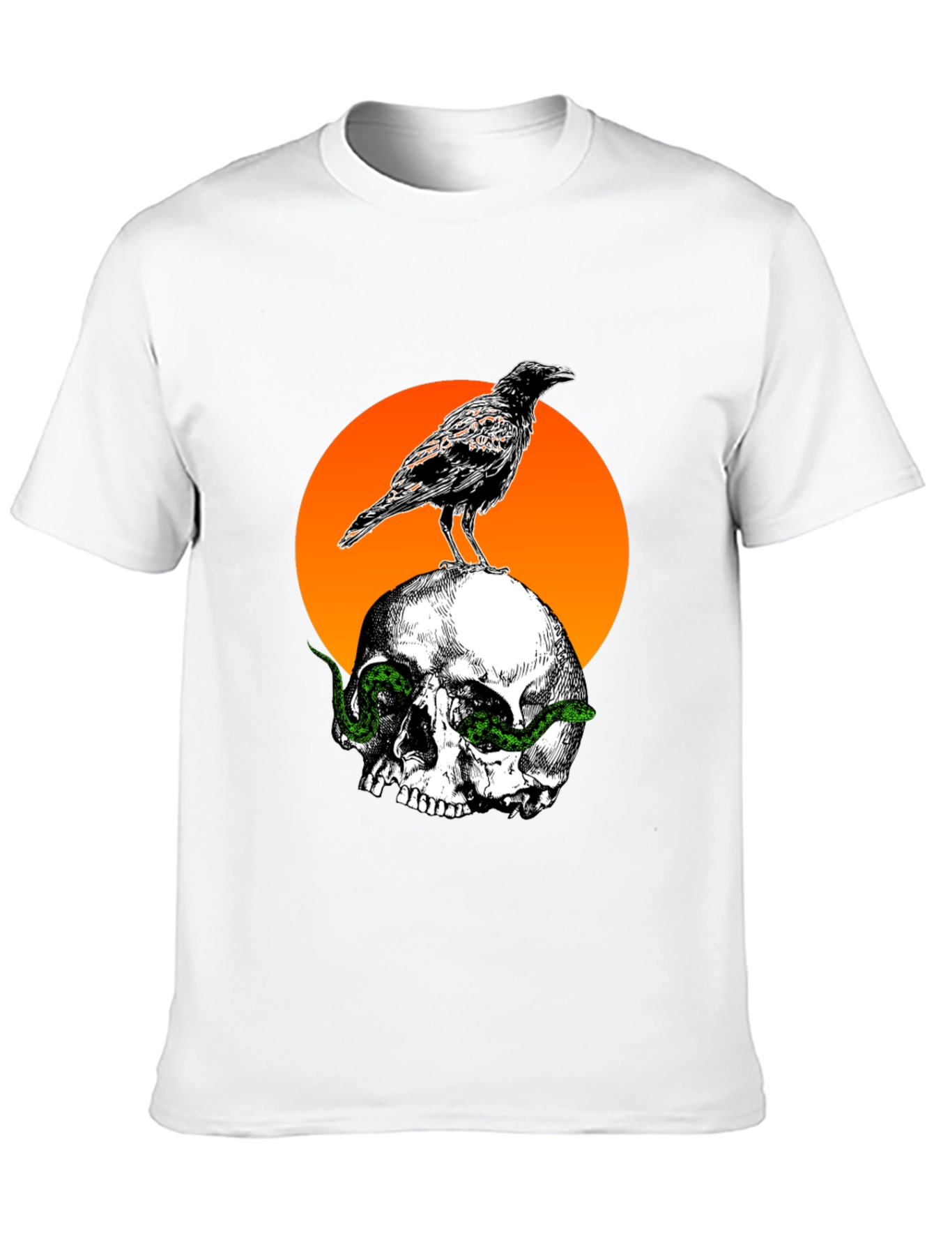 Black Raven Skull Graphic Tee - Unique Design view 10