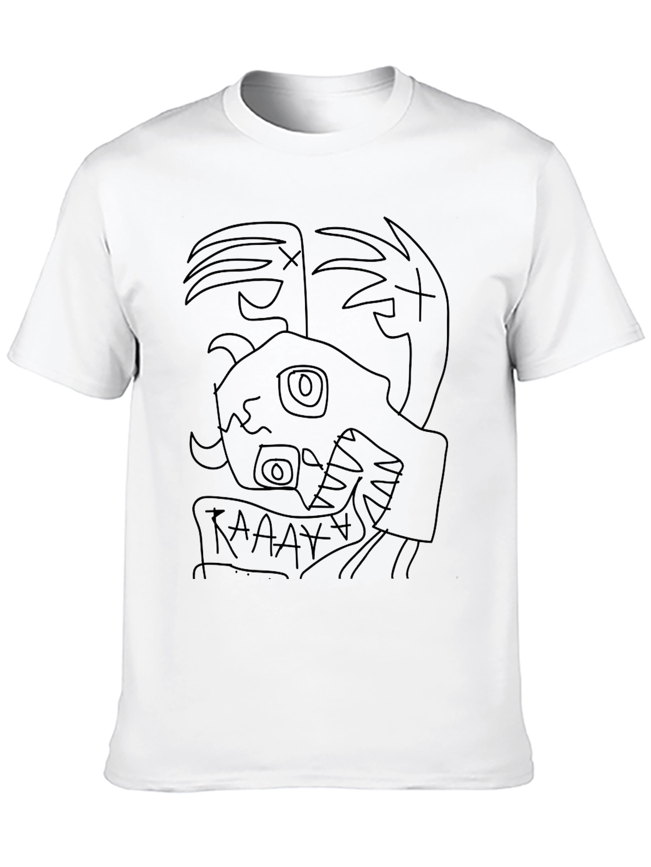 Black Abstract Graphic Print Black T-Shirt view 10