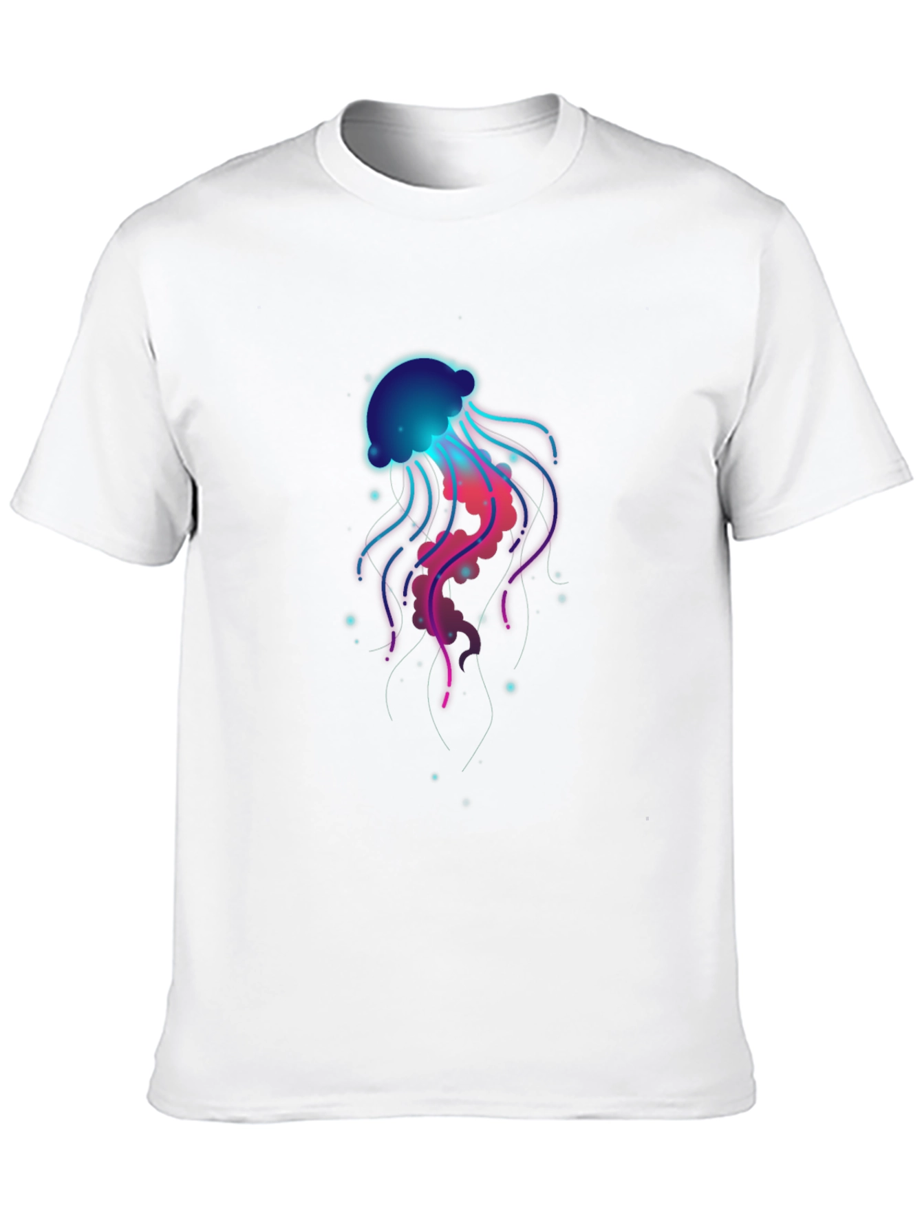 Black Neon Jellyfish Graphic T-Shirt - Unique Design view 10