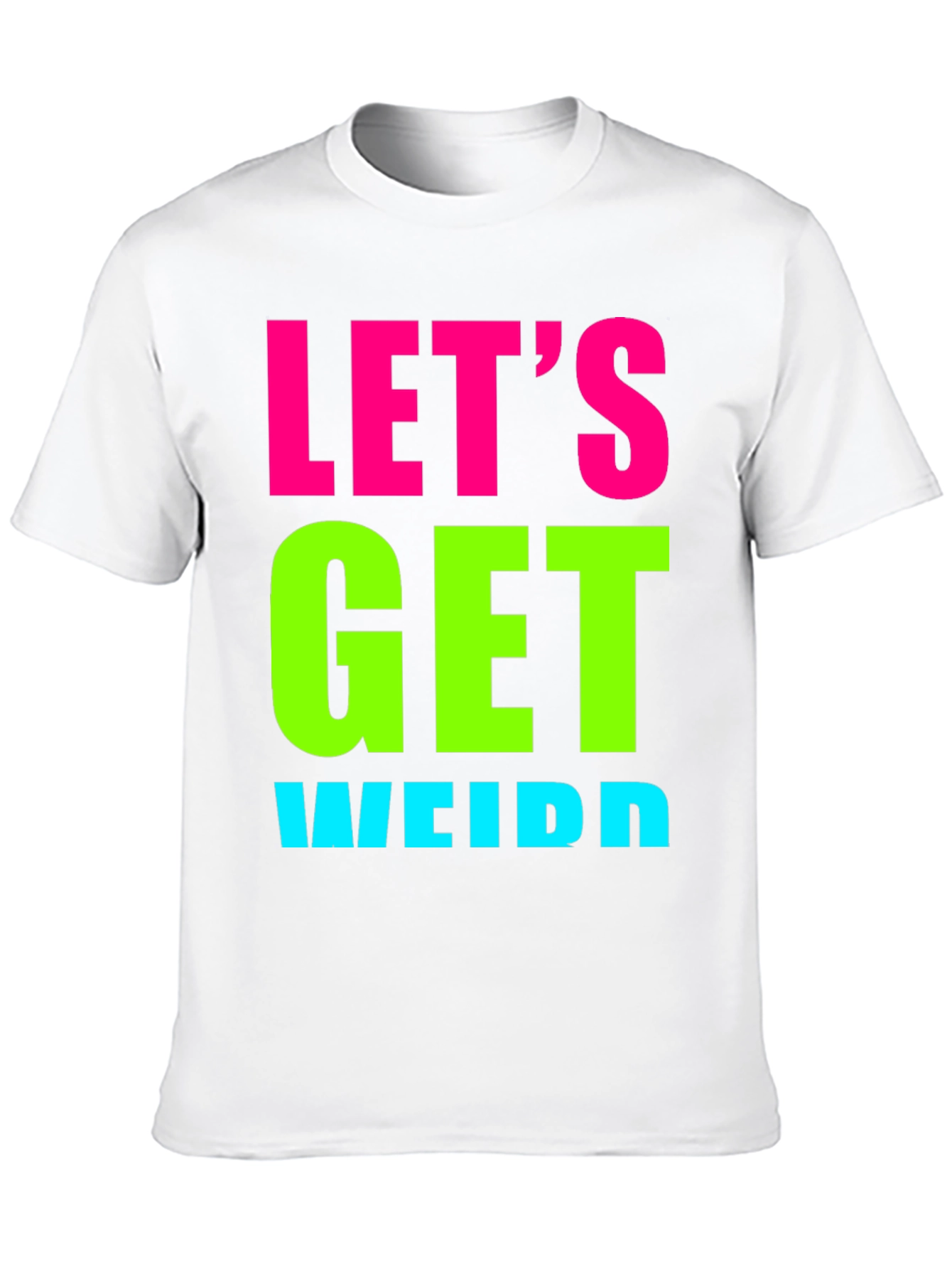 Black Let's Get Weird Graphic Tee - Black view 10