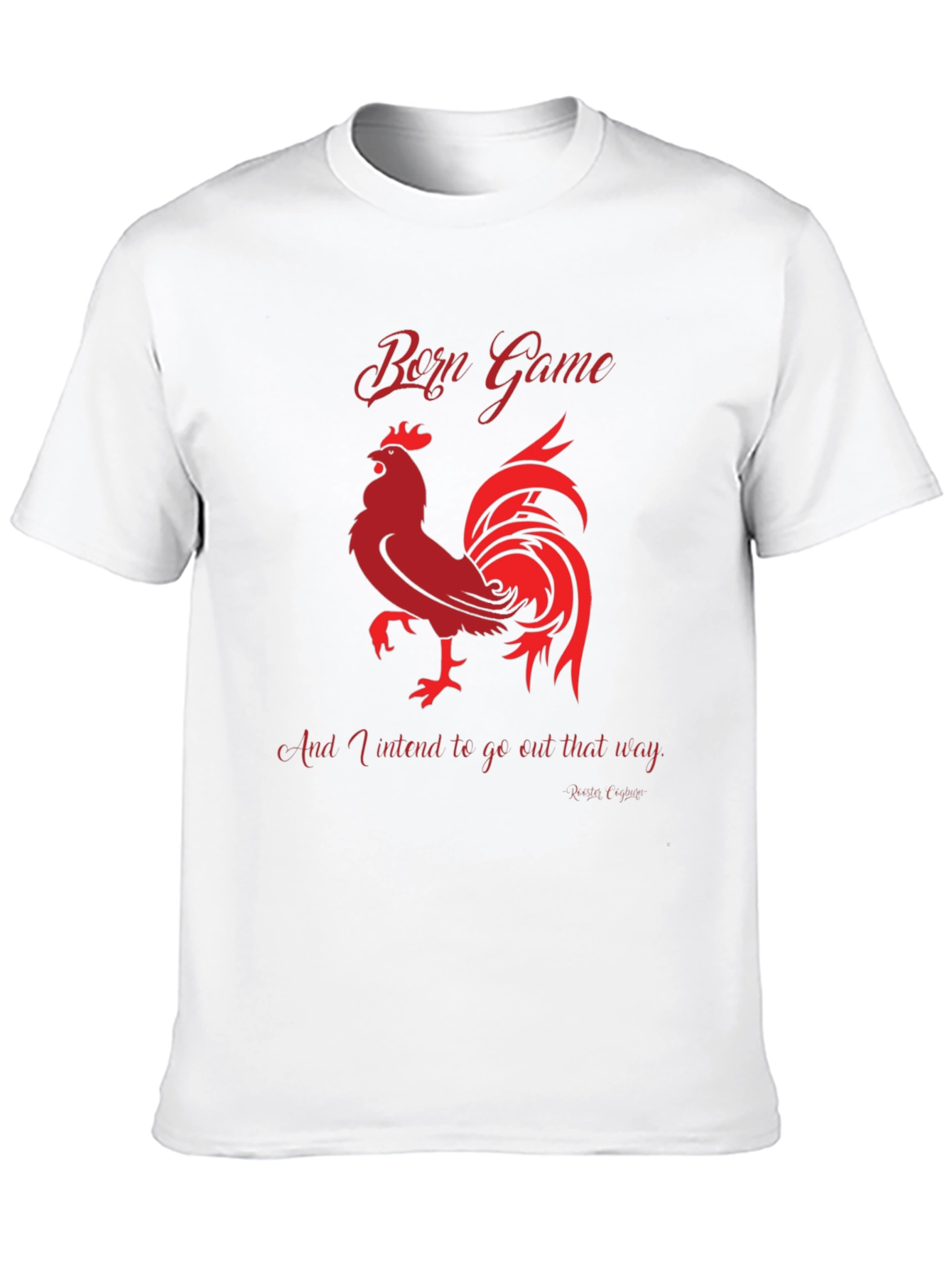 Black Born Game Rooster Graphic Tee - Black view 10